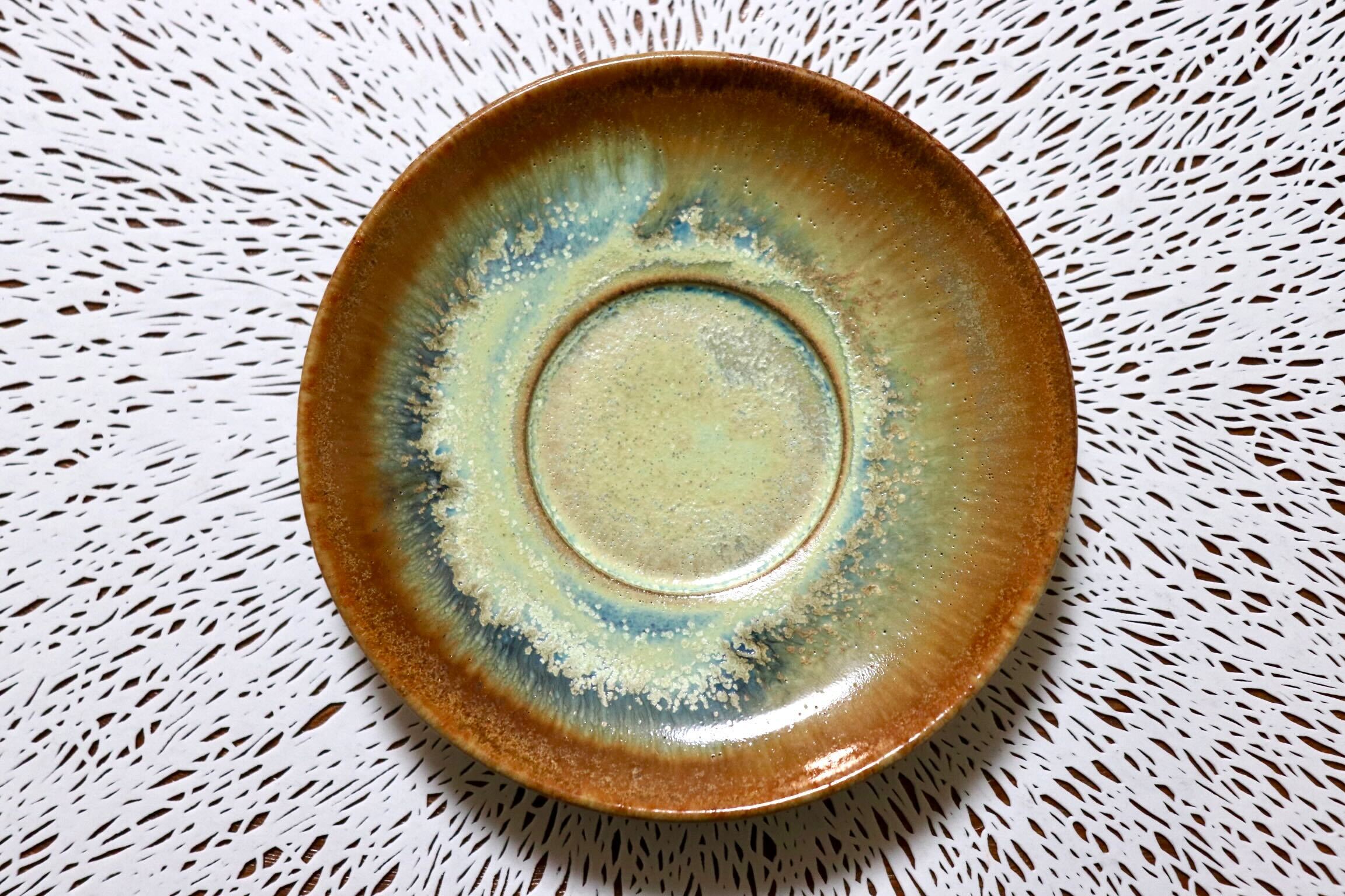 GMIO445○千代市陶房 清水千代市 丹波焼 小皿 陶器 丹波篠山 伝統工芸 未使用