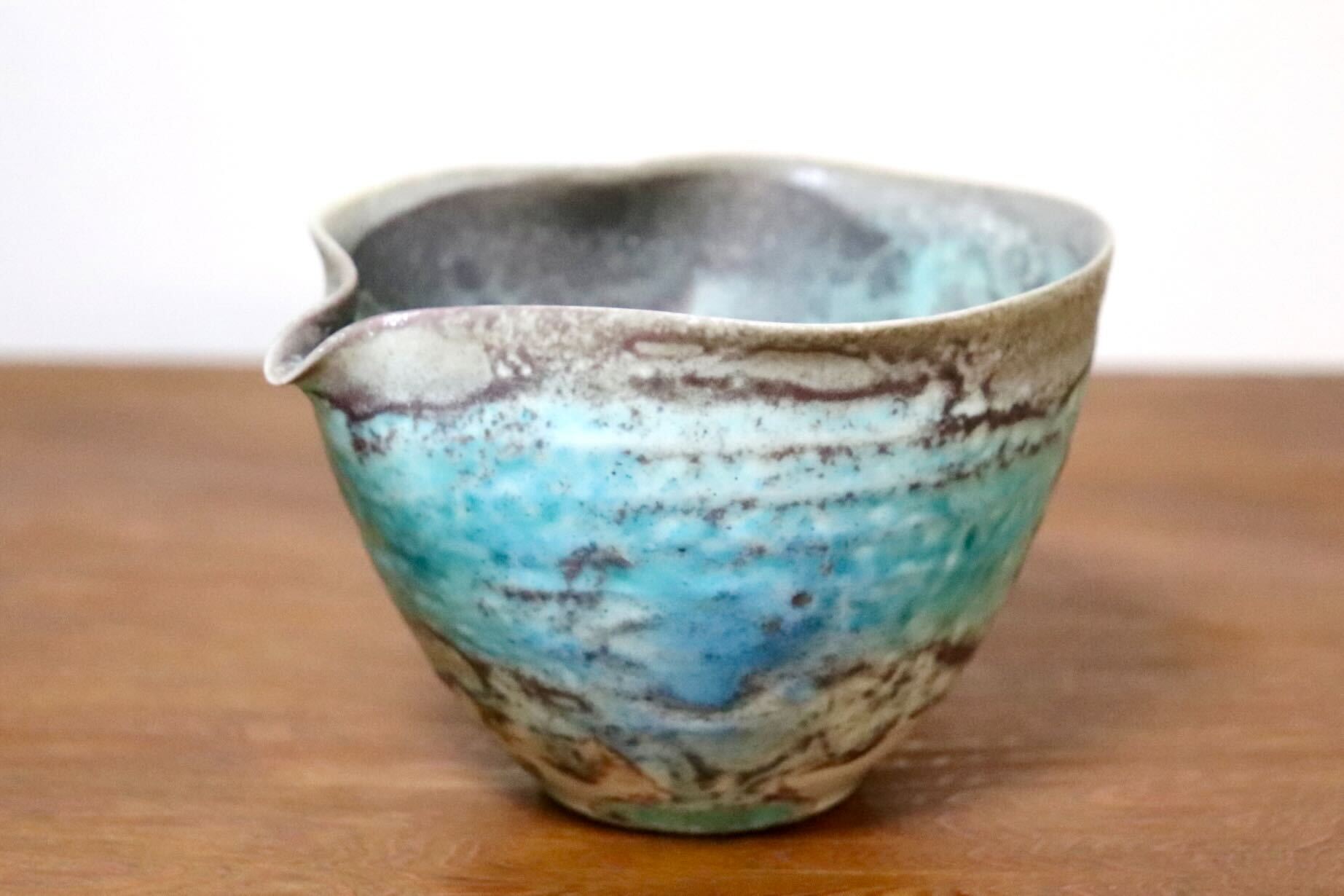 GMIO455A○千代市陶房 清水万佐年 丹波焼 片口 伝統工芸 丹波篠山 未使用