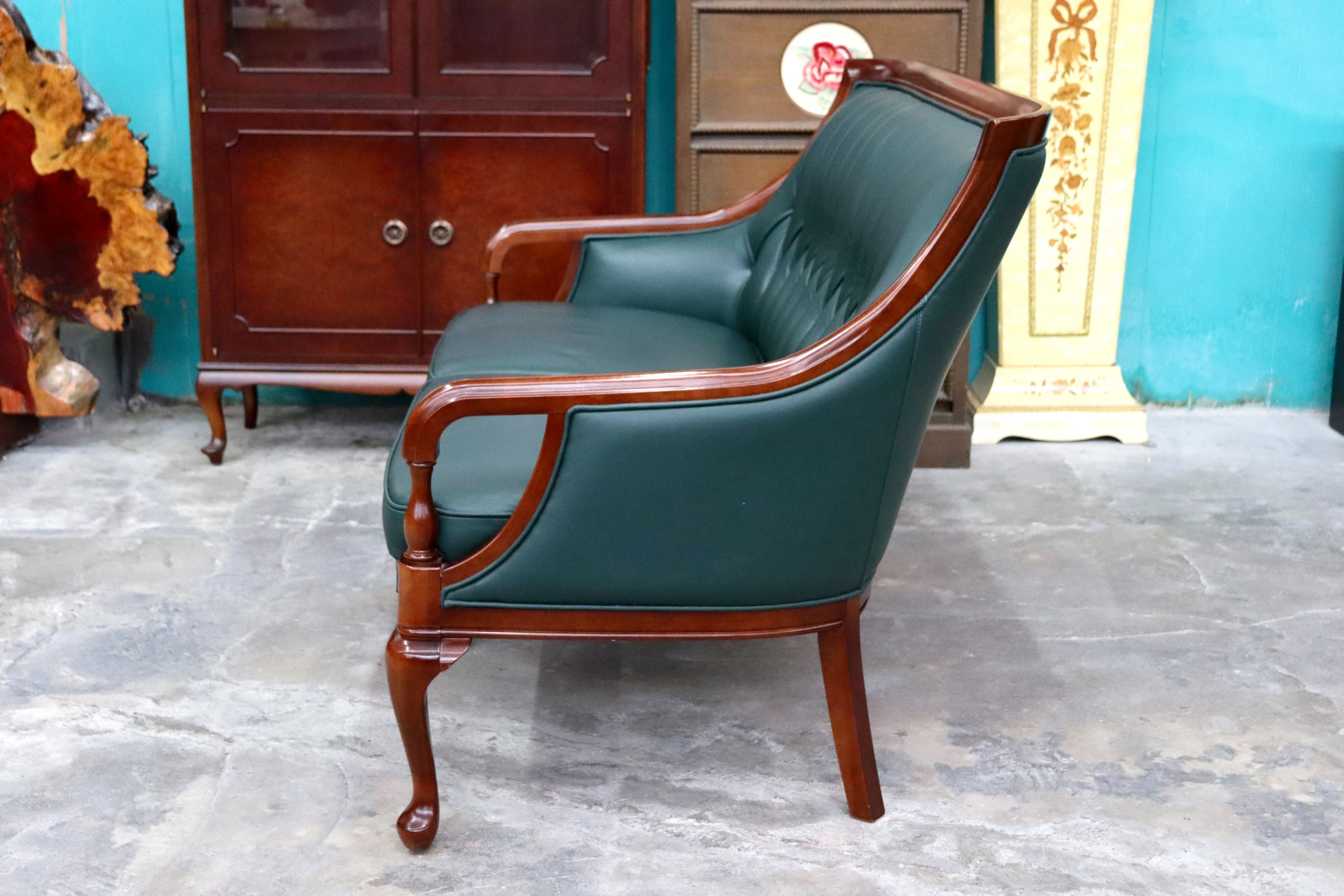 GMIS442○maruni / マルニ ブリティッシュコレクション メリル ２人掛けソファ ラブソファ ダークグリーン 定価約60.7万