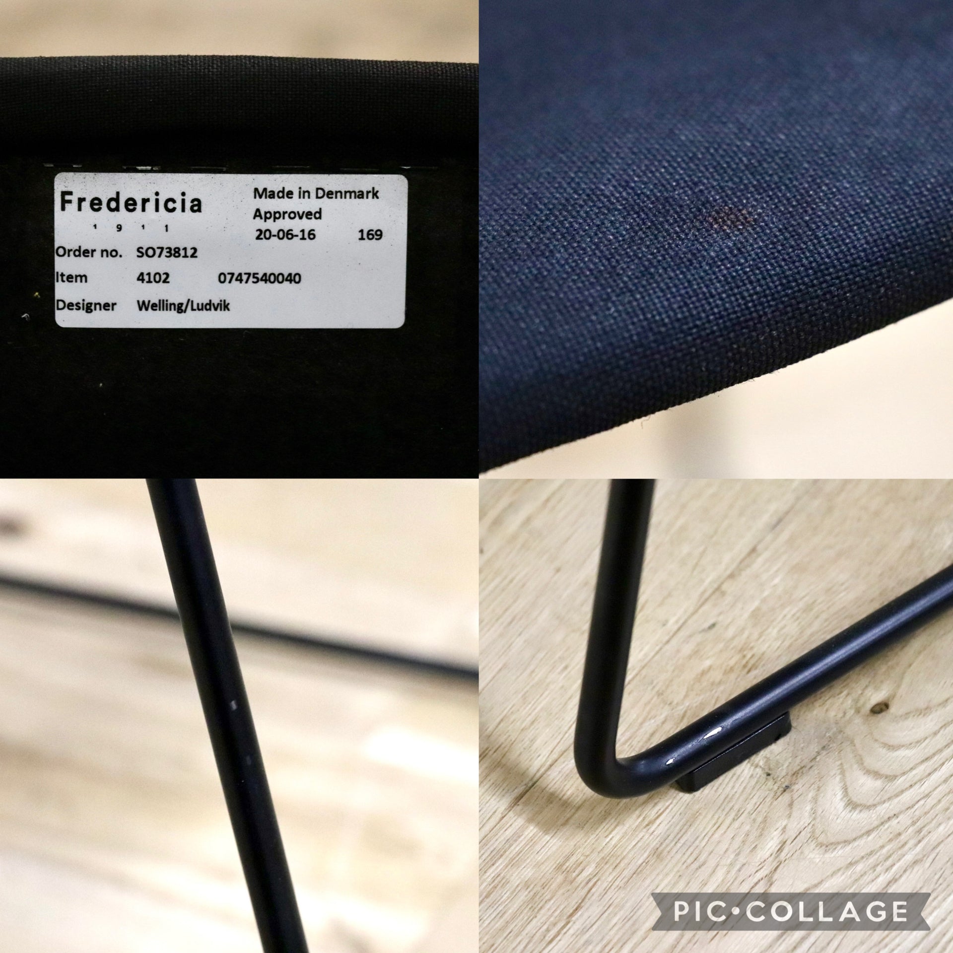 GMJS116C○FREDERICIA / フレデリシア スタッキングチェア ダイニングチェア アームレスチェア デンマーク ファブリック モダン 2脚セット