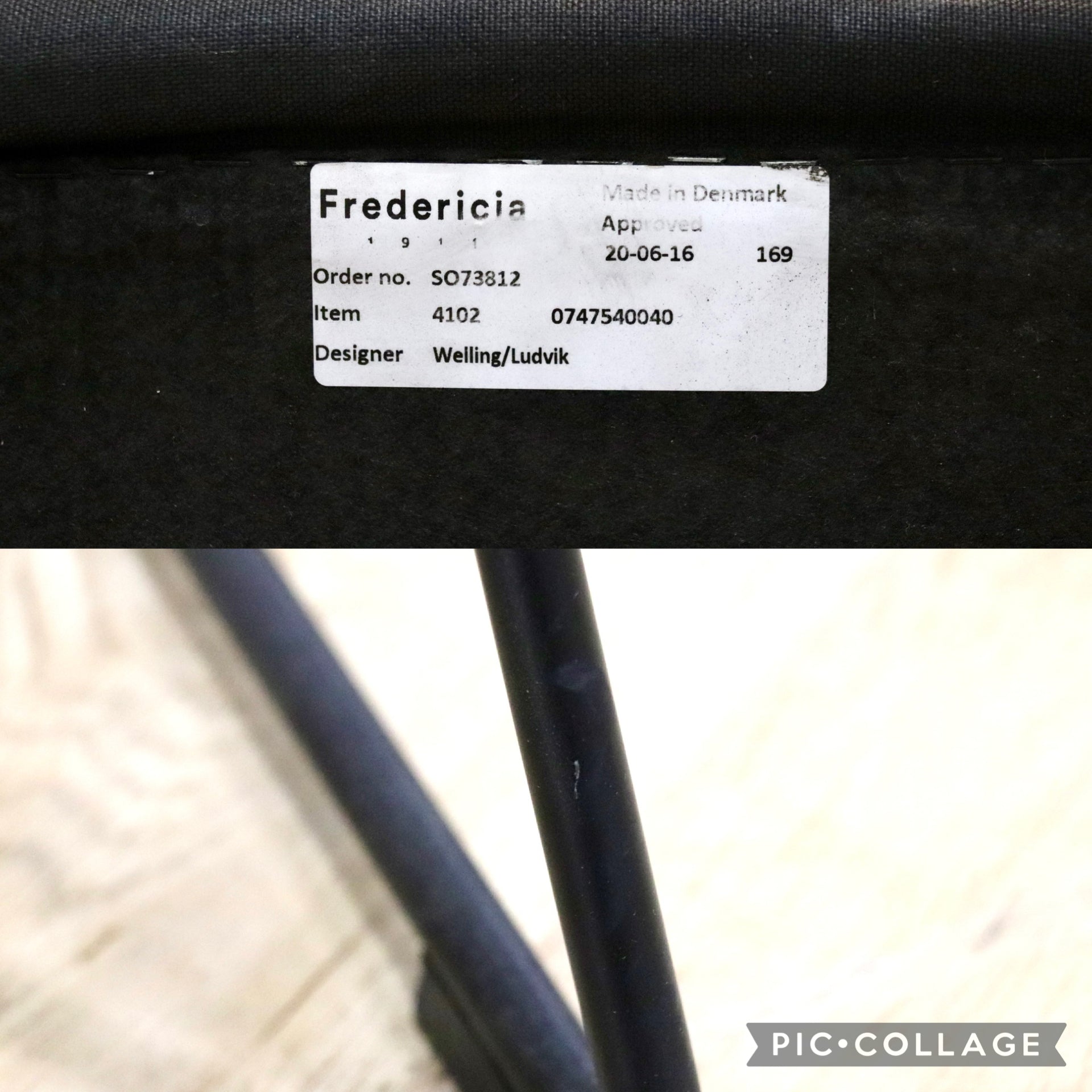 GMJS116C○FREDERICIA / フレデリシア スタッキングチェア ダイニングチェア アームレスチェア デンマーク ファブリック モダン 2脚セット