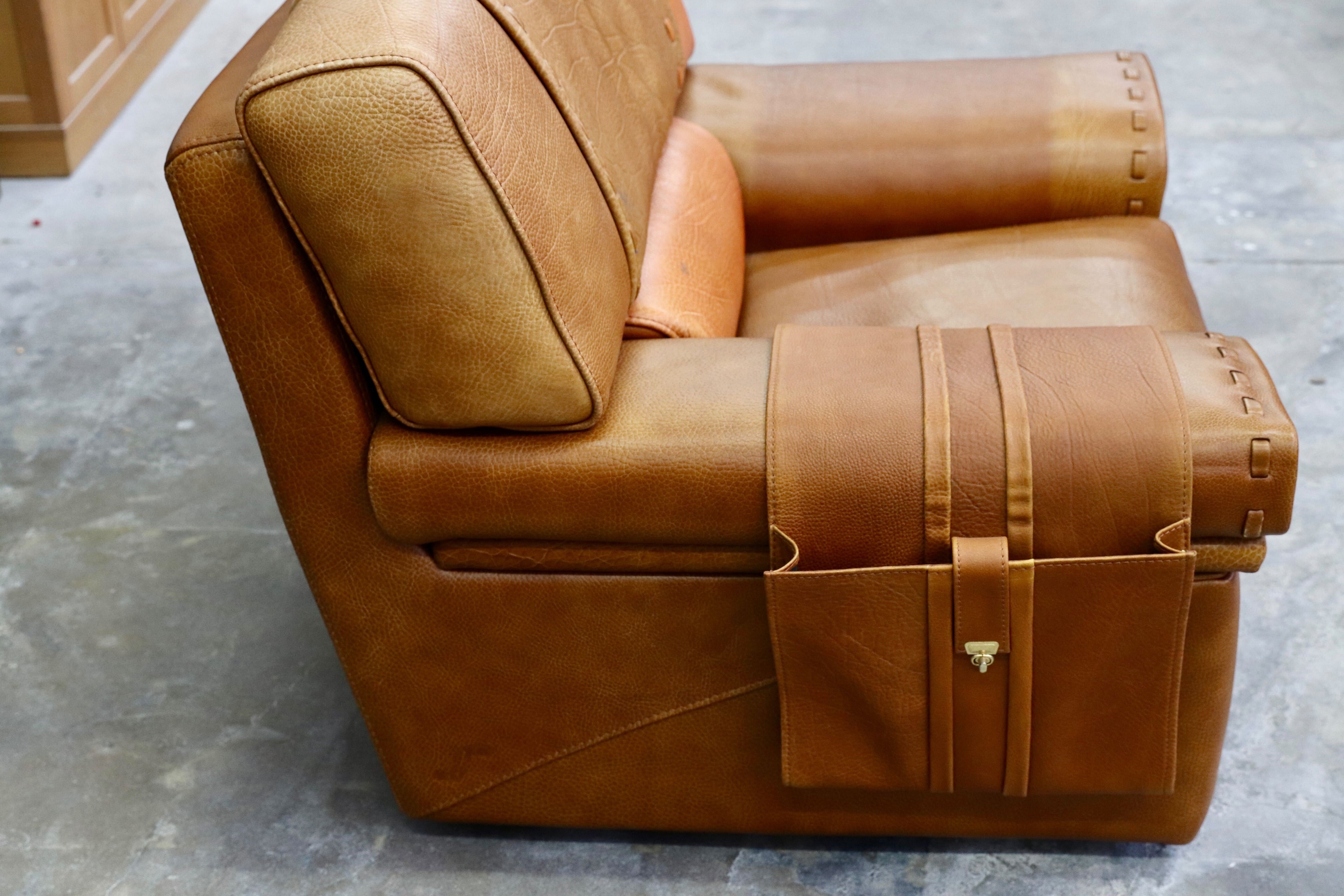 GMIK148○formenti / フォルメンティ イタリア製 最高級 ラグジュアリー シングルソファ 厚手本革 ブラウン ユーロカーサ取扱 約70万