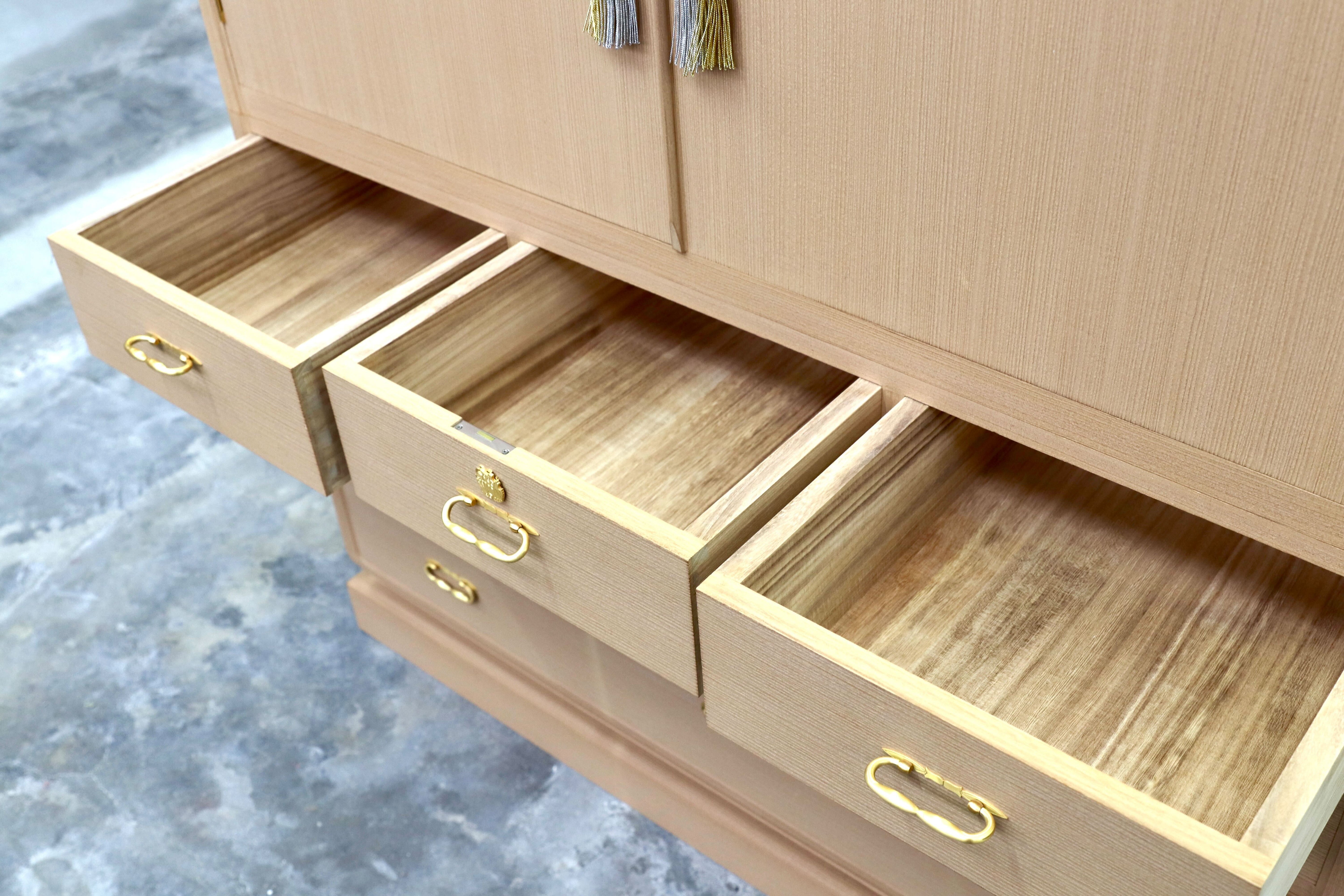 GMIS313○伝統工芸士 岡本国昭 紀州箪笥 和箪笥 着物箪笥 作家物 桐箪笥 和室 衣装箪笥 座敷 最高級 家具