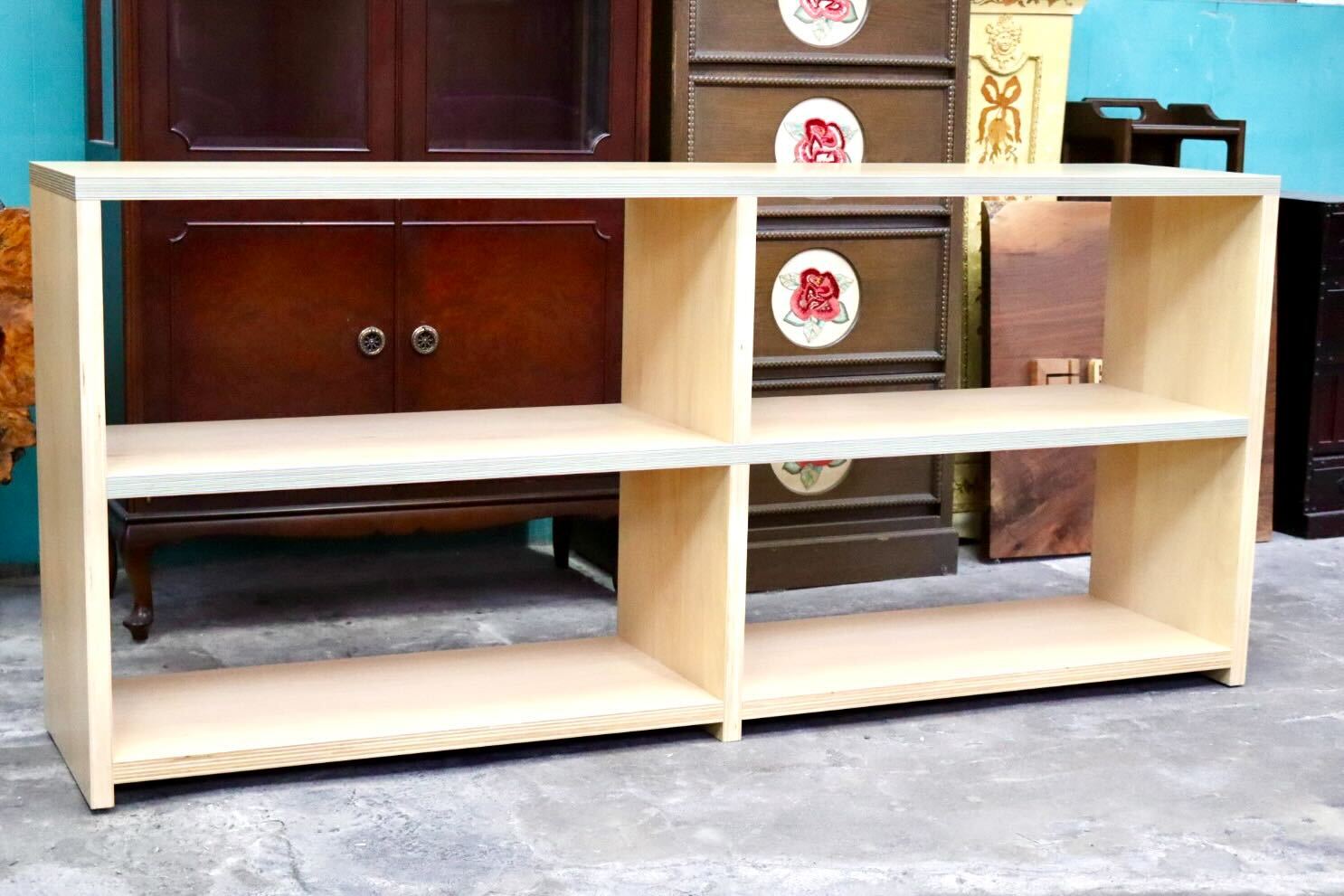 GMIH432B○滝澤ベニヤ ペーパーウッド サイドボード 飾り棚 ブックシェルフ ラック 本棚 木製 リビング収納 国産家具 モデルルーム展示品