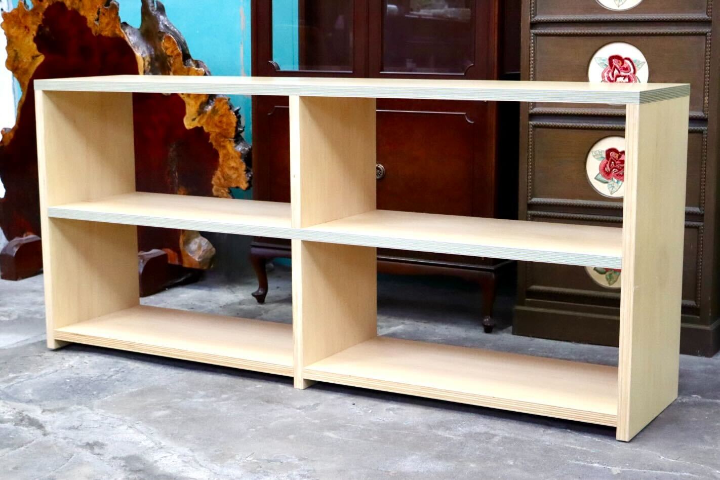 GMIH432B○滝澤ベニヤ ペーパーウッド サイドボード 飾り棚 ブックシェルフ ラック 本棚 木製 リビング収納 国産家具 モデルルーム展示品