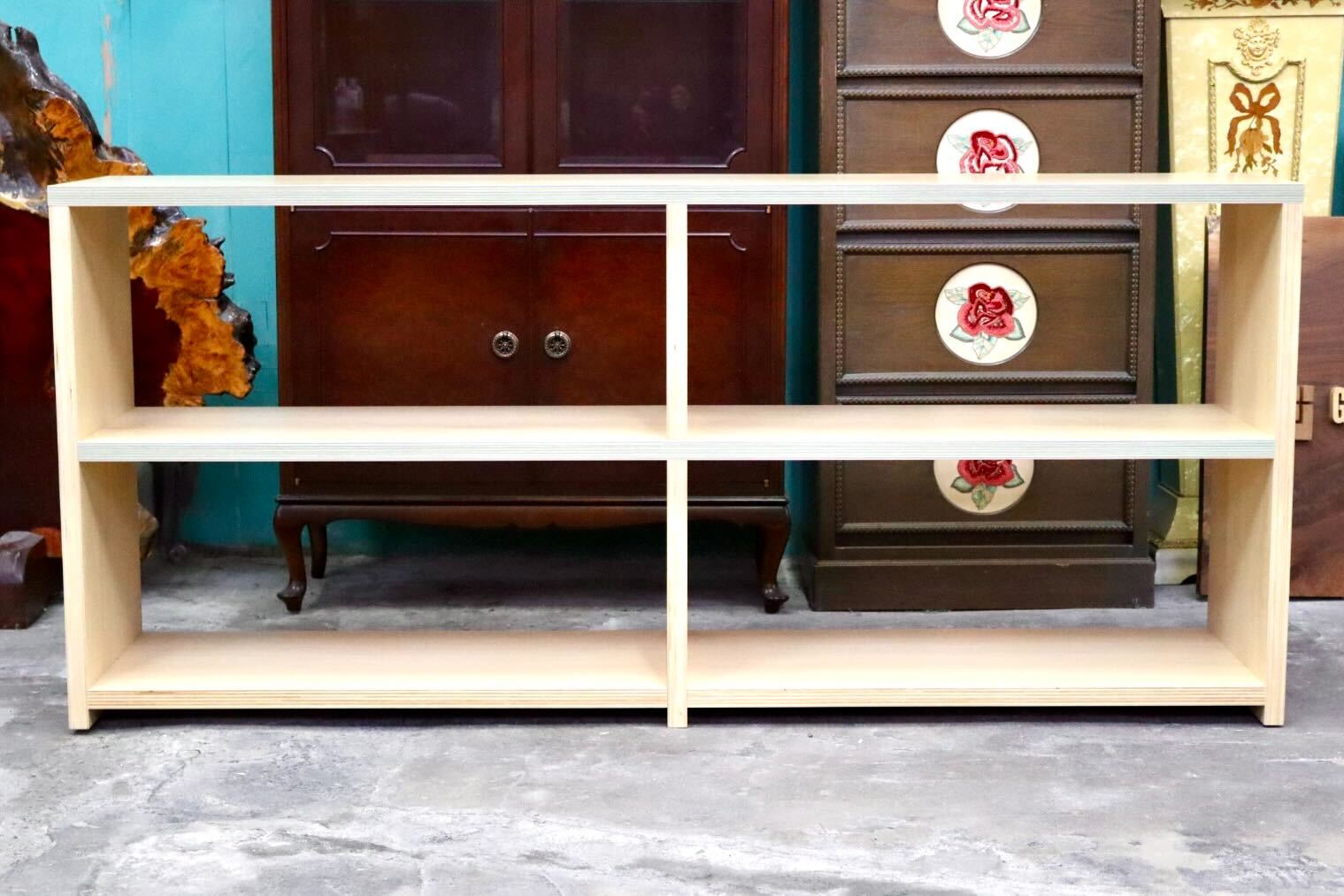 GMIH432B○滝澤ベニヤ ペーパーウッド サイドボード 飾り棚 ブックシェルフ ラック 本棚 木製 リビング収納 国産家具 モデルルーム展示品