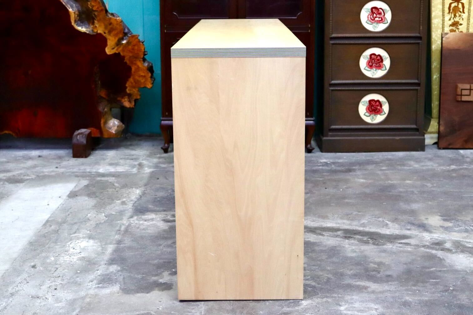 GMIH432B○滝澤ベニヤ ペーパーウッド サイドボード 飾り棚 ブックシェルフ ラック 本棚 木製 リビング収納 国産家具 モデルルーム展示品