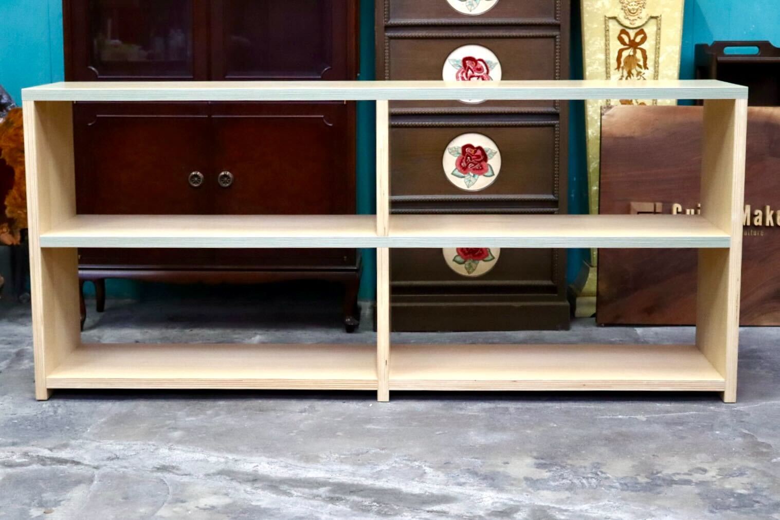 GMIH432B○滝澤ベニヤ ペーパーウッド サイドボード 飾り棚 ブックシェルフ ラック 本棚 木製 リビング収納 国産家具 モデルルーム展示品