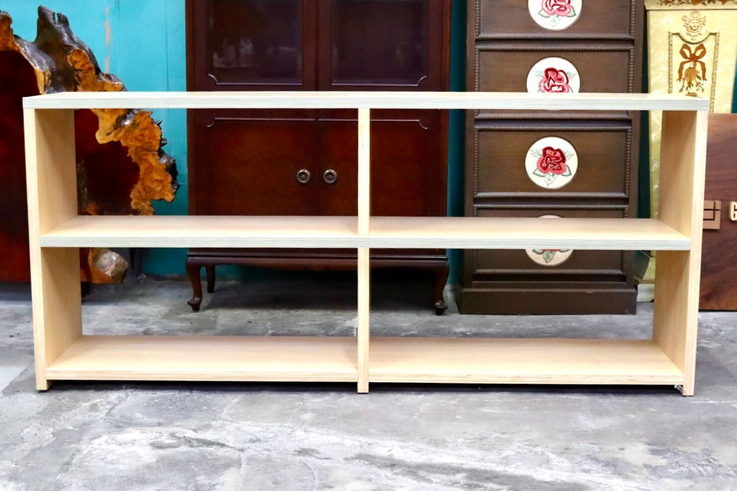 GMIH432C○滝澤ベニヤ ペーパーウッド サイドボード 飾り棚 ブックシェルフ ラック 本棚 木製 リビング収納 国産家具 モデルルーム展示品