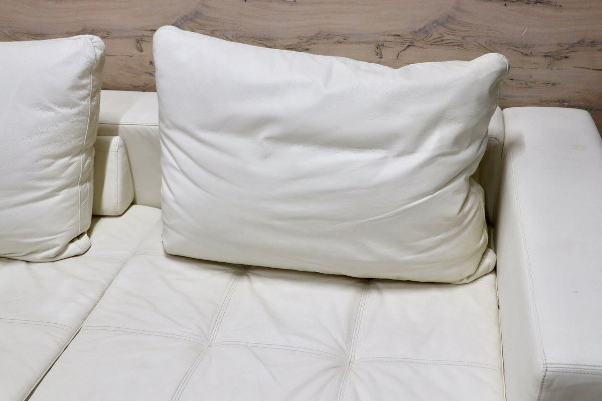 GMJS281B○BoConcept / ボーコンセプト Mezzo メッツォ 3人掛けソファ トリプルソファ 本革 レザー ホワイト 北欧デンマーク 定価約70万
