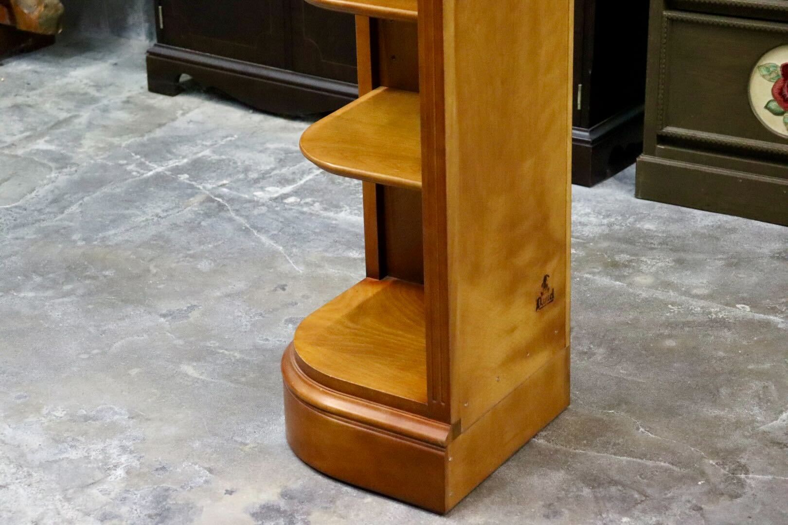 GMIS323○横浜ダニエル / DANIEL コーナーラック 飾り棚 シェルフ リビング収納 アーリーアメリカン 樺桜 無垢 定価約27.4万 美品