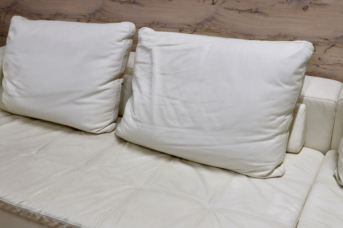 GMJS281B○BoConcept / ボーコンセプト Mezzo メッツォ 3人掛けソファ トリプルソファ 本革 レザー ホワイト 北欧デンマーク 定価約70万