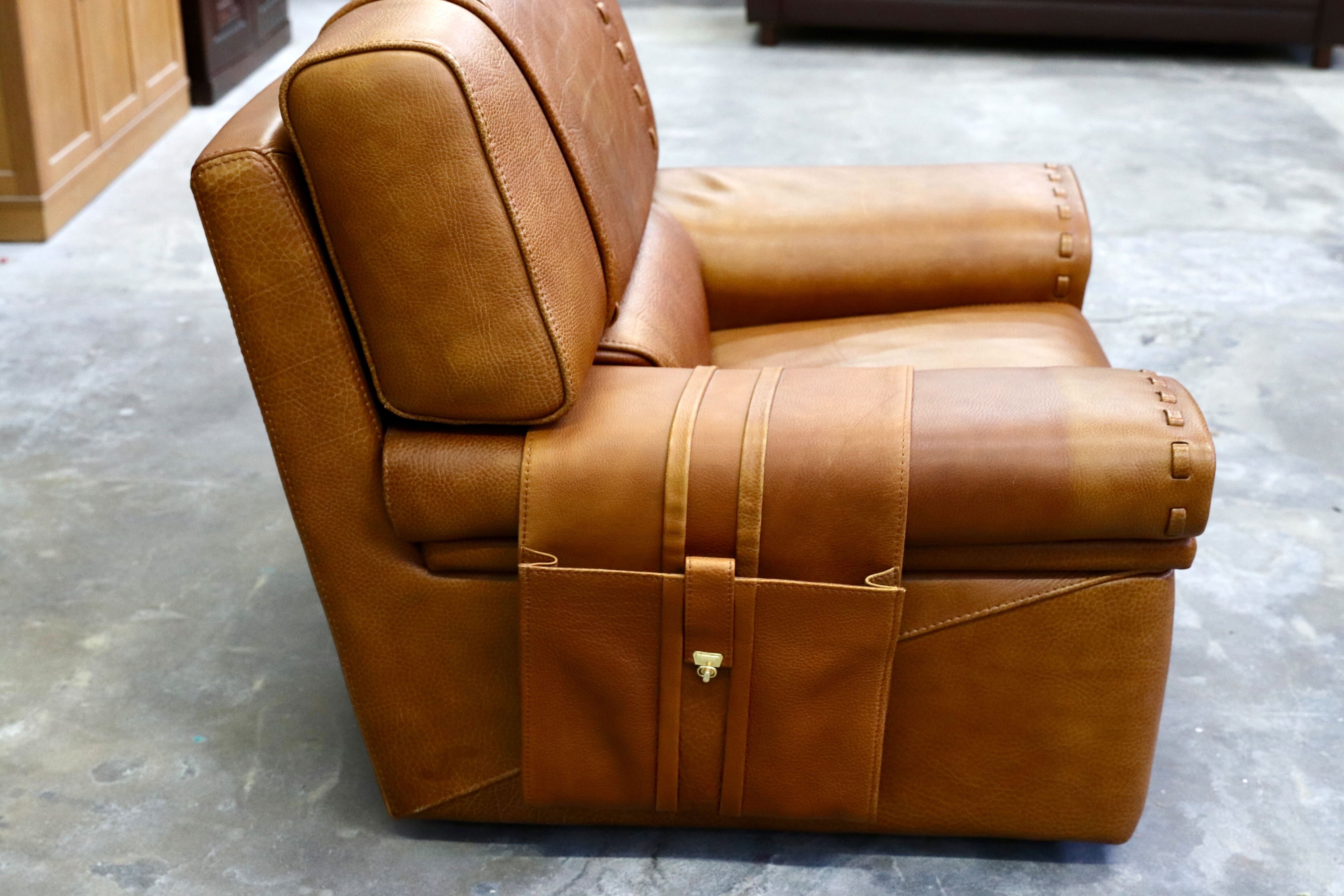 GMIK576A○formenti / フォルメンティ イタリア製 最高級 ラグジュアリー シングルソファ 厚手本革 ブラウン ユーロカーサ取扱 約70万