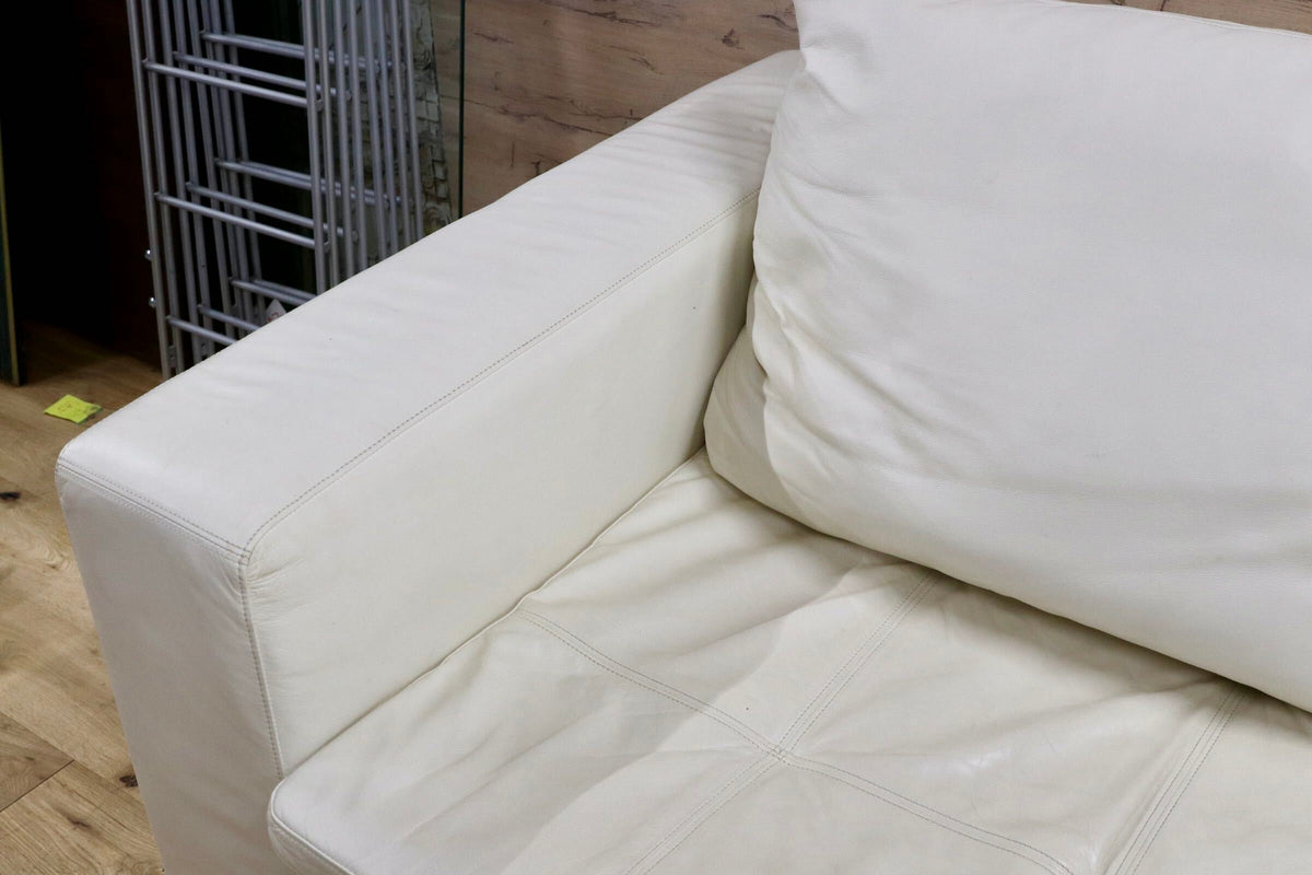 GMJS281B○BoConcept / ボーコンセプト Mezzo メッツォ 3人掛けソファ トリプルソファ 本革 レザー ホワイト 北欧デンマーク 定価約70万