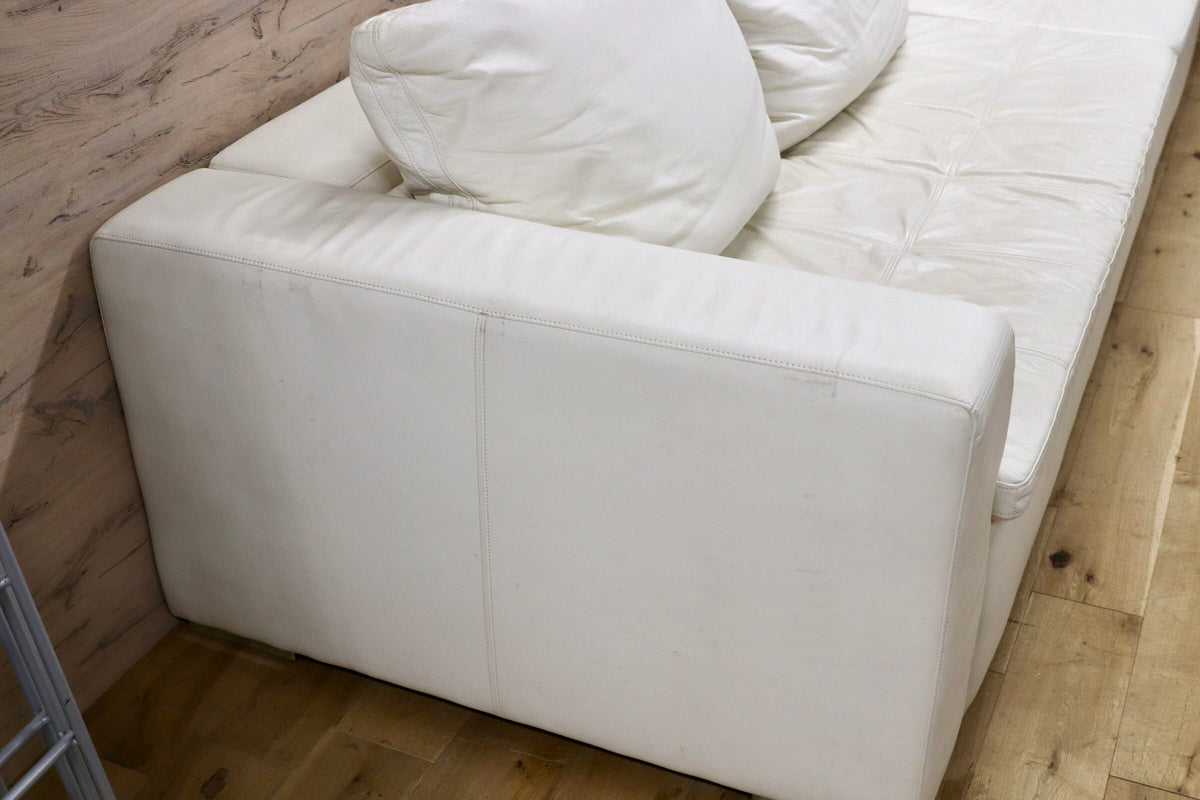 GMJS281B○BoConcept / ボーコンセプト Mezzo メッツォ 3人掛けソファ トリプルソファ 本革 レザー ホワイト 北欧デンマーク 定価約70万