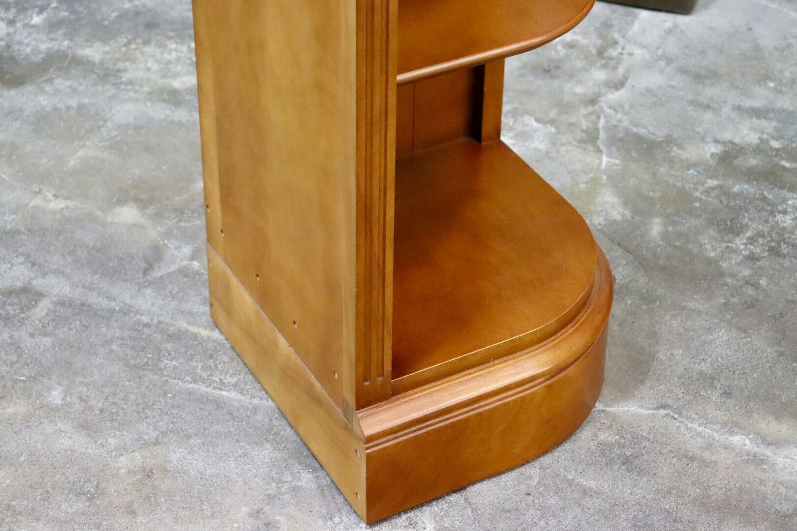 GMIS323○横浜ダニエル / DANIEL コーナーラック 飾り棚 シェルフ リビング収納 アーリーアメリカン 樺桜 無垢 定価約27.4万 美品