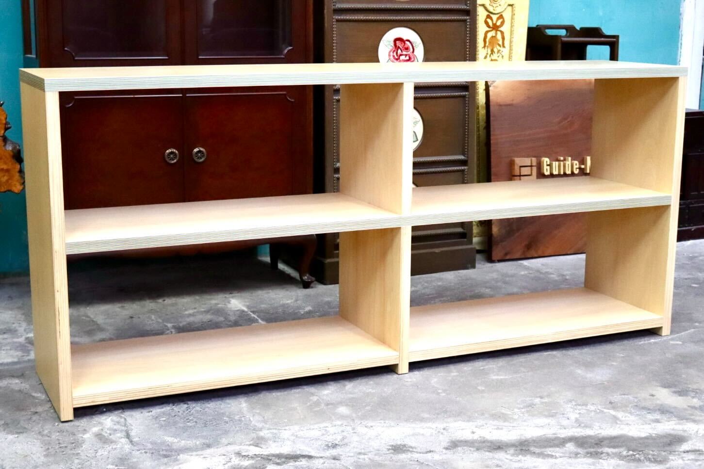 GMIH432D○滝澤ベニヤ ペーパーウッド サイドボード 飾り棚 ブックシェルフ ラック 本棚 木製 リビング収納 国産家具 モデルルーム展示品