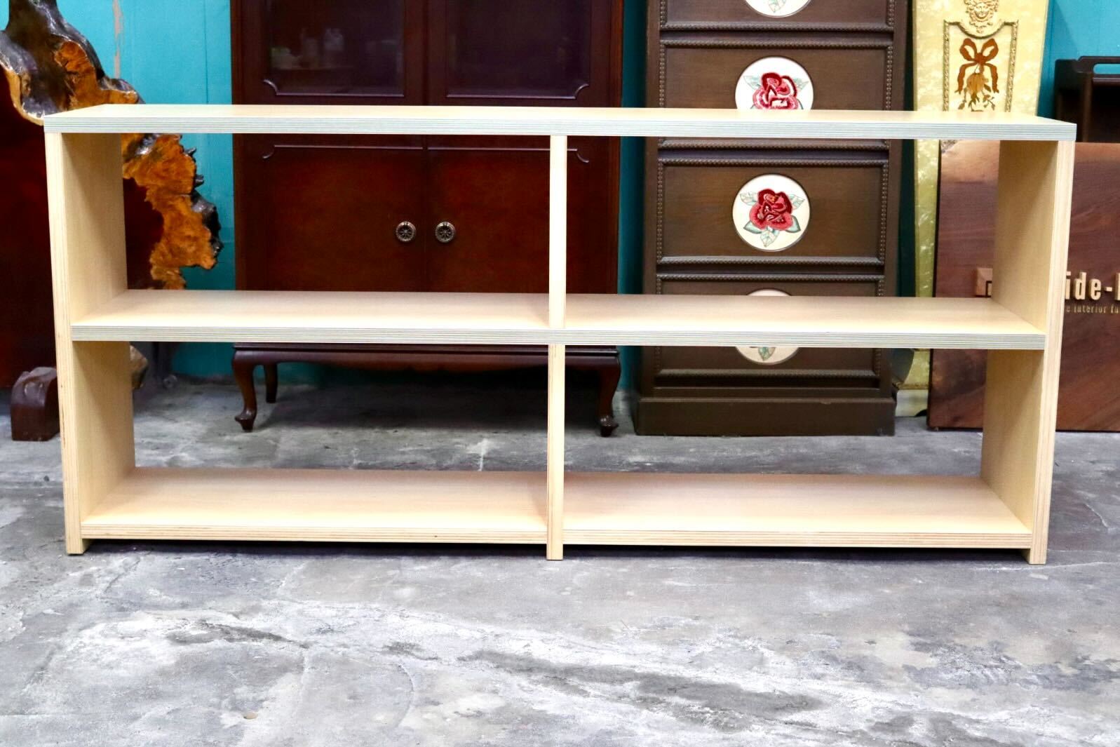 GMIH432D○滝澤ベニヤ ペーパーウッド サイドボード 飾り棚 ブックシェルフ ラック 本棚 木製 リビング収納 国産家具 モデルルーム展示品