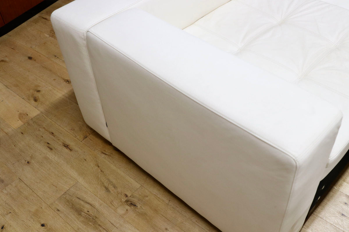 GMJS281B○BoConcept / ボーコンセプト Mezzo メッツォ 3人掛けソファ トリプルソファ 本革 レザー ホワイト 北欧デンマーク 定価約70万