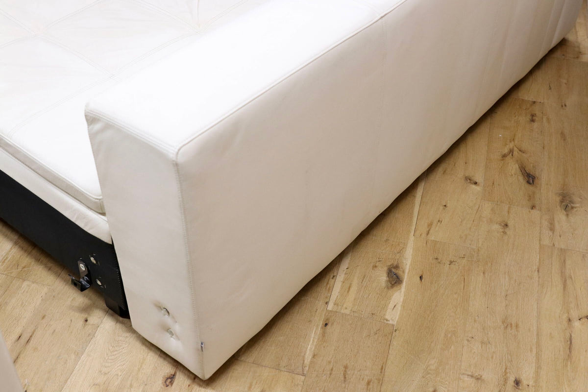 GMJS281B○BoConcept / ボーコンセプト Mezzo メッツォ 3人掛けソファ トリプルソファ 本革 レザー ホワイト 北欧デンマーク 定価約70万