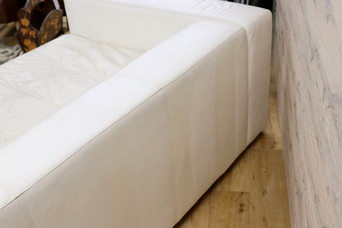 GMJS281B○BoConcept / ボーコンセプト Mezzo メッツォ 3人掛けソファ トリプルソファ 本革 レザー ホワイト 北欧デンマーク 定価約70万