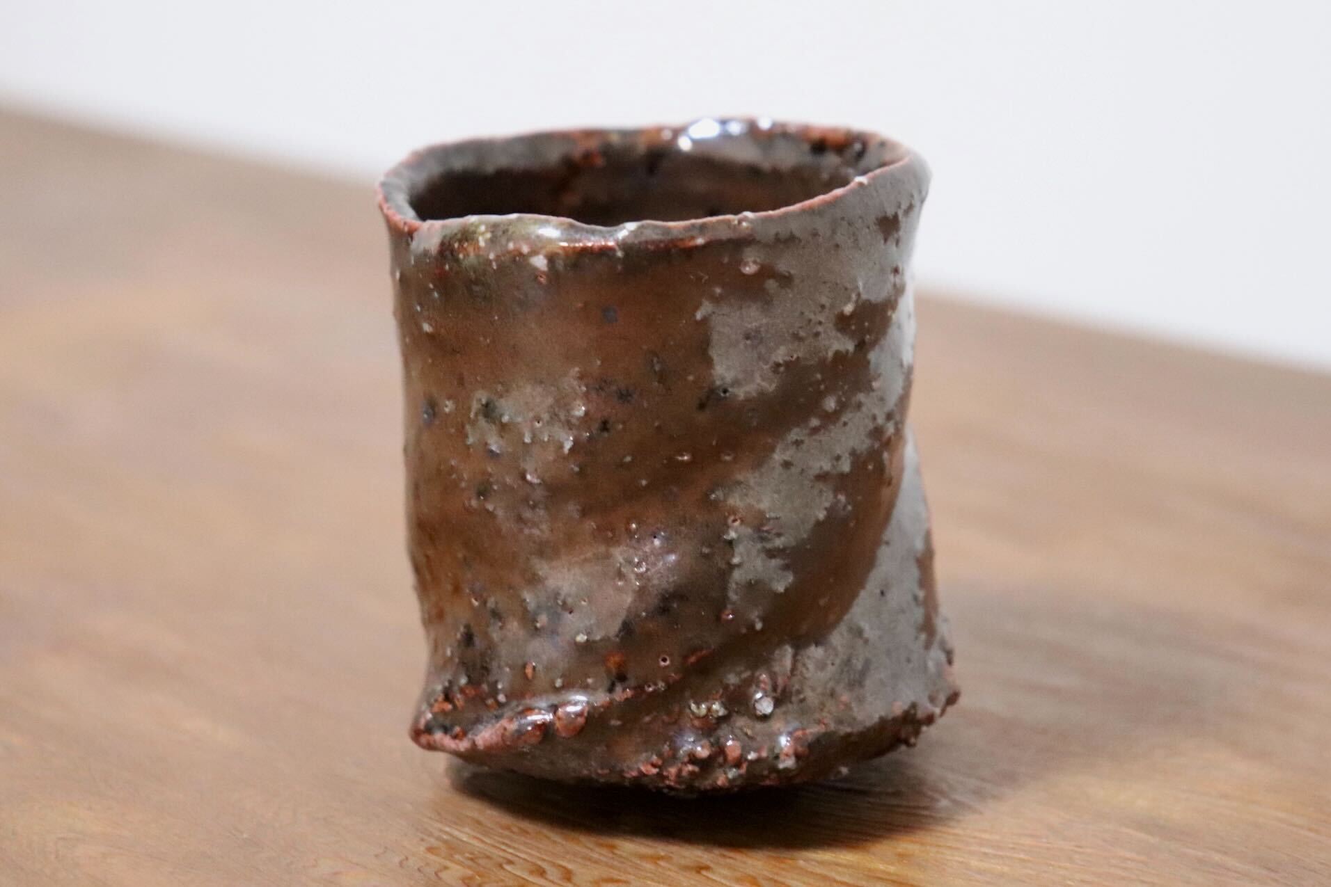 GMIO435B○千代市陶房 清水万佐年 丹波焼 ぐい呑み 酒器 伝統工芸 丹波篠山 未使用