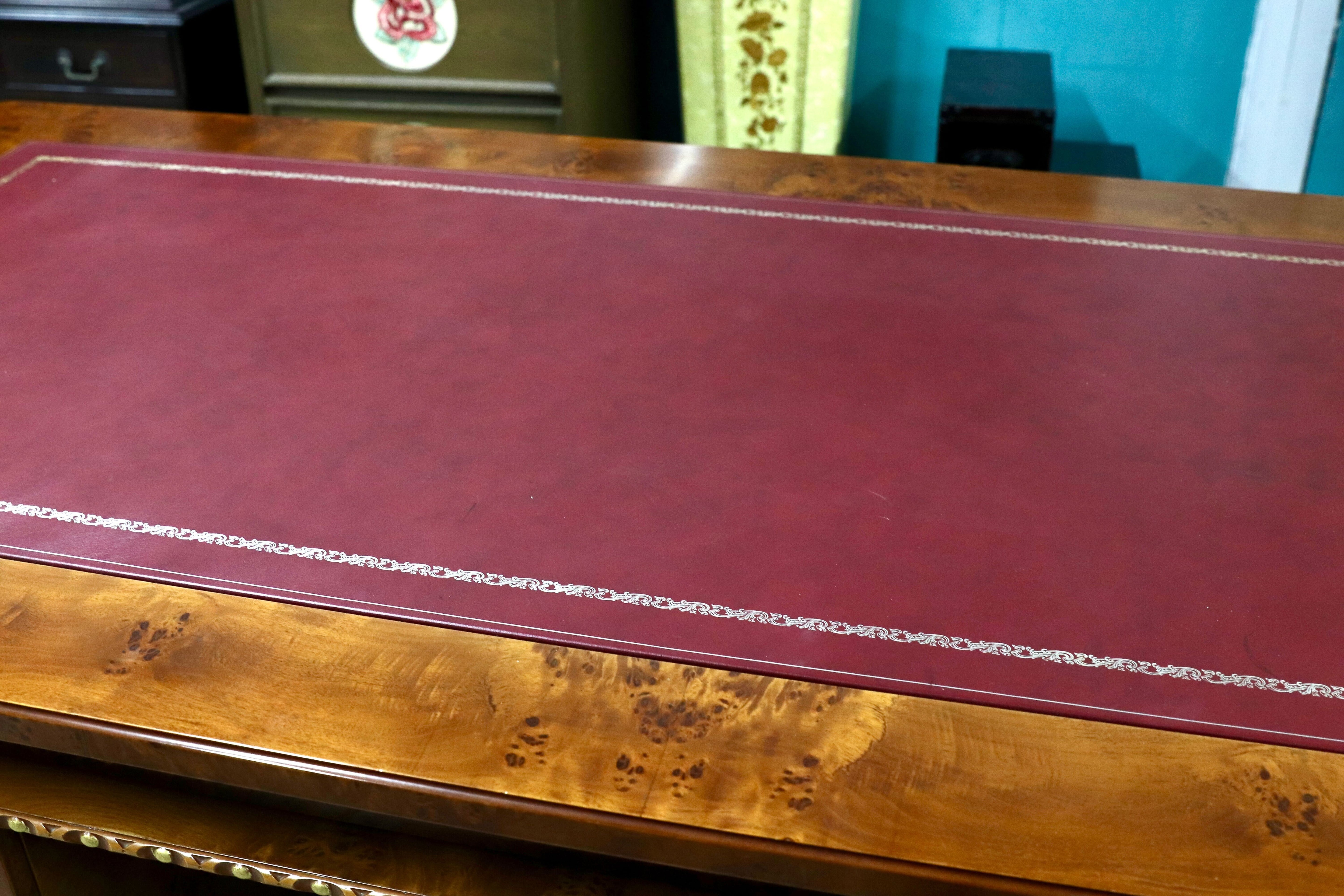 GMIK577○イタリア製 プレジデントデスク 両袖机 デスク 社長机 役員机 書斎机 クラシック ロココ調 バロック様式 最高級 店舗什器