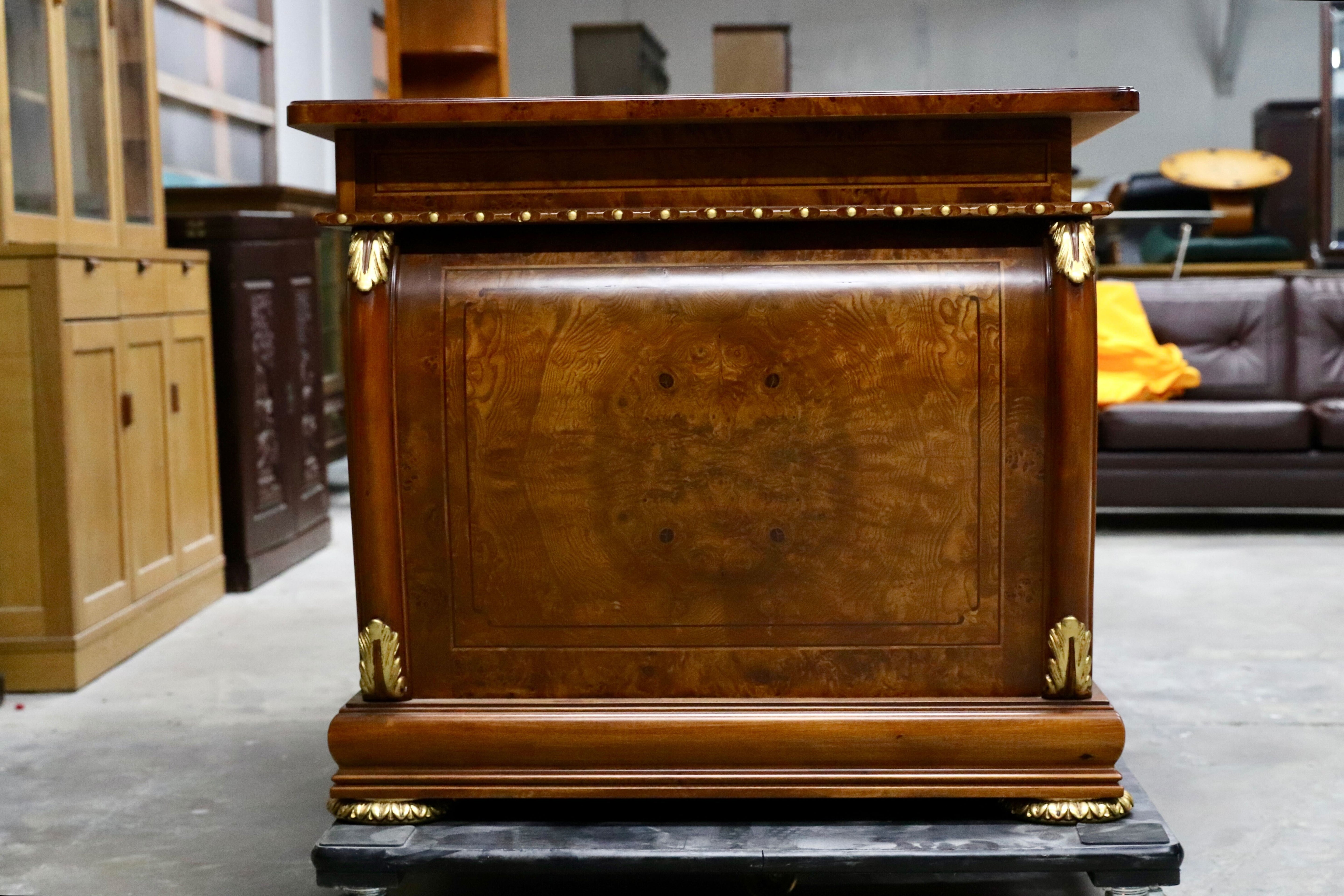 GMIK577○イタリア製 プレジデントデスク 両袖机 デスク 社長机 役員机 書斎机 クラシック ロココ調 バロック様式 最高級 店舗什器