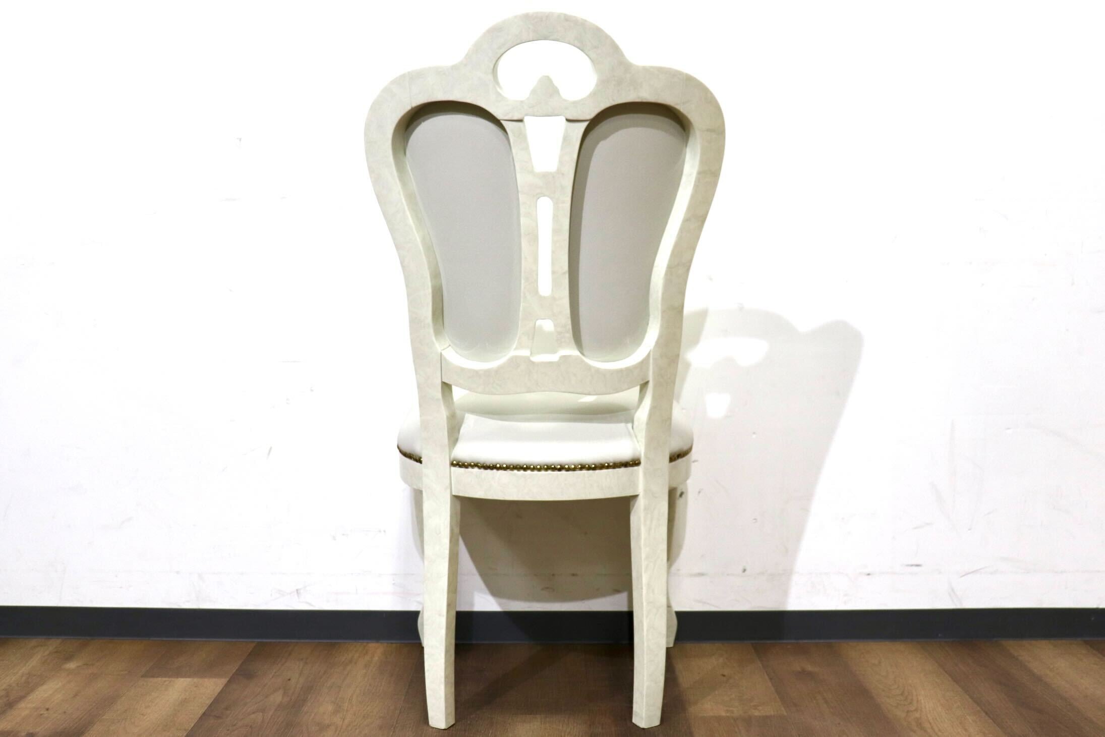 GMHN308C○Eddi Rose / エディローズ イタリア製 ダイニングチェア 食卓椅子 アームレスチェア 鋲打 猫脚 エレガント クラシック 輸入家具