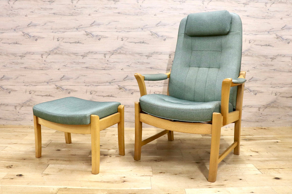 GMJH342◯Farstrup Mobler / ファストルプ モブラー Cantate カンタータ リクライニングチェア オットマン 北欧 PARAMOUNT BED 98 稀少