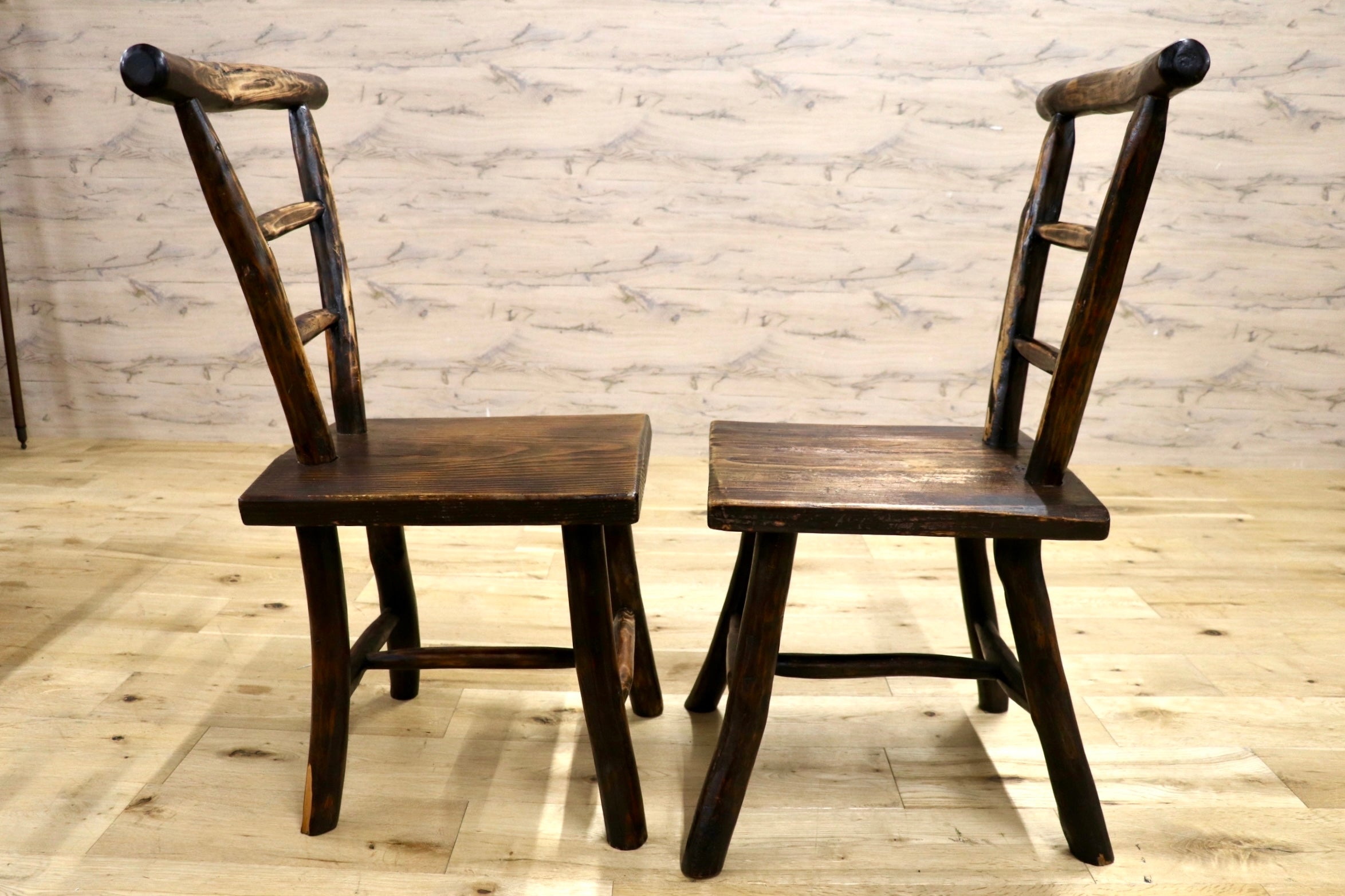 GMJK206D○COLONY HOUSE / コロニーハウス ダイニングチェア 食卓椅子 アームレスチェア カントリー アンティーク 木製家具 2脚セット