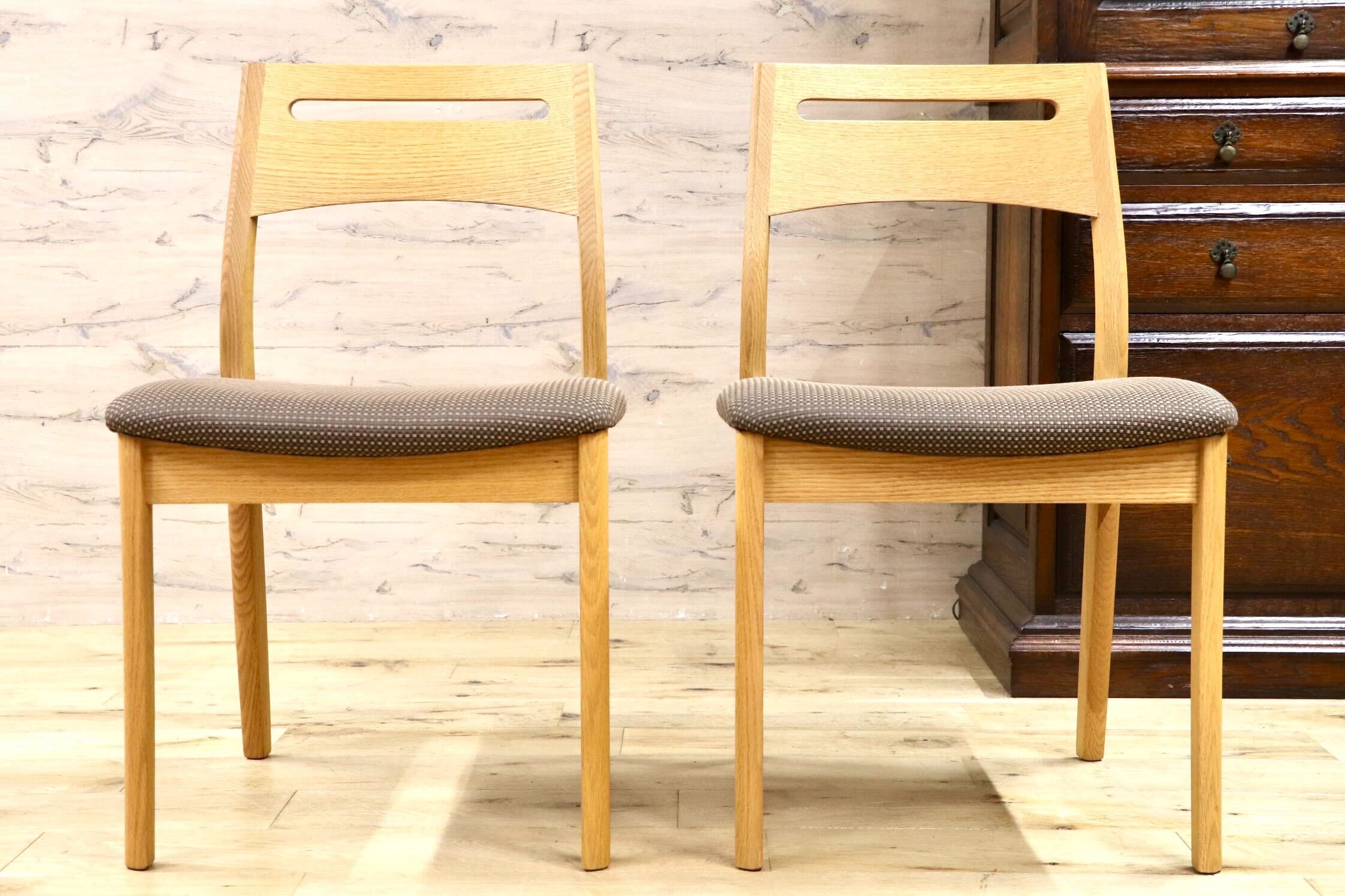 GMIK844○シラカワ / shirakawa Hals ハルス S-R138 ダイニングチェア 2脚セット ファブリック 飛騨家具 アームレスチェア 北欧スタイル