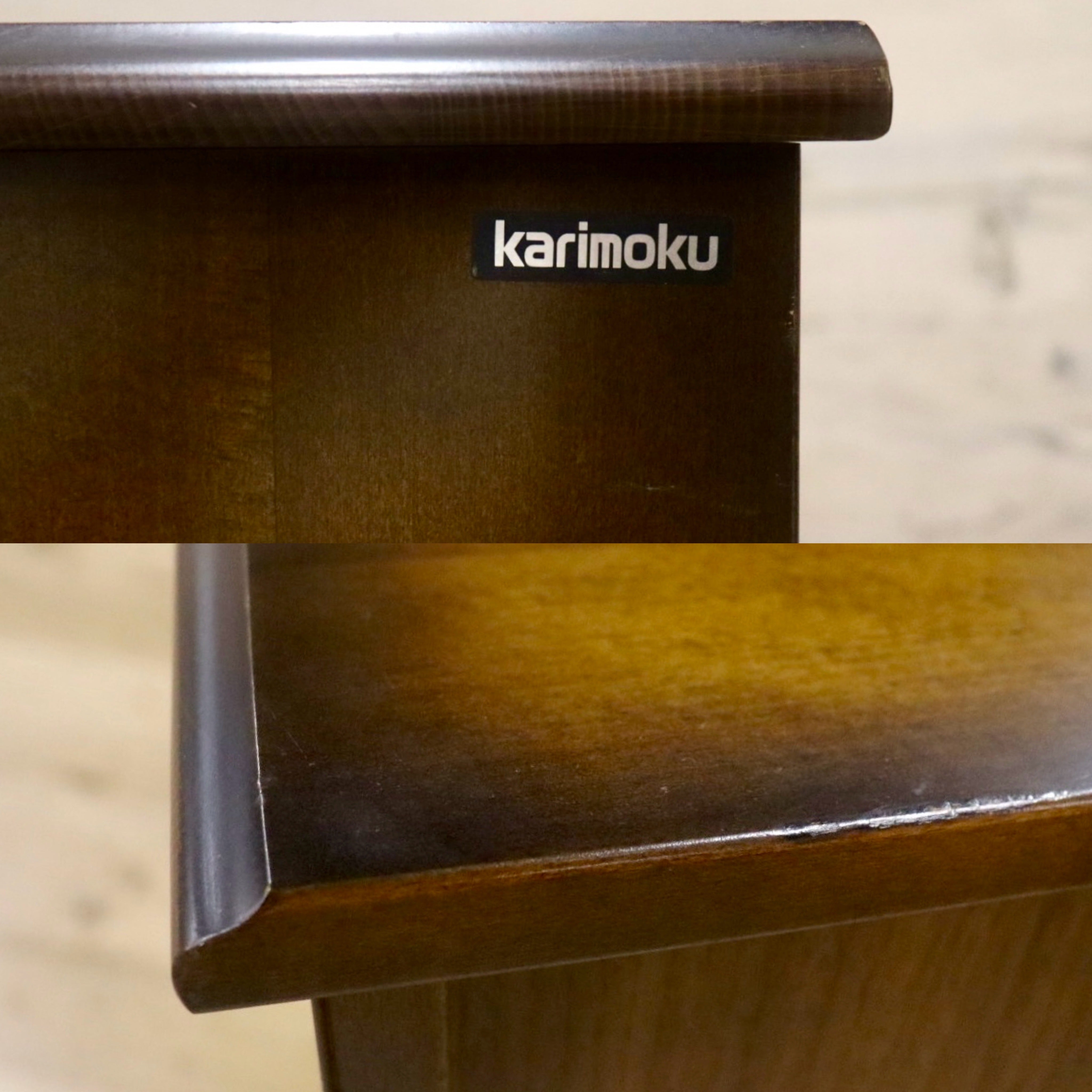 GMJH46A○karimoku / カリモク スリッパラック シューズラック 収納ラック 玄関収納 5段 スリッパ立て 収納棚 飾り棚 レトロ 国産家具