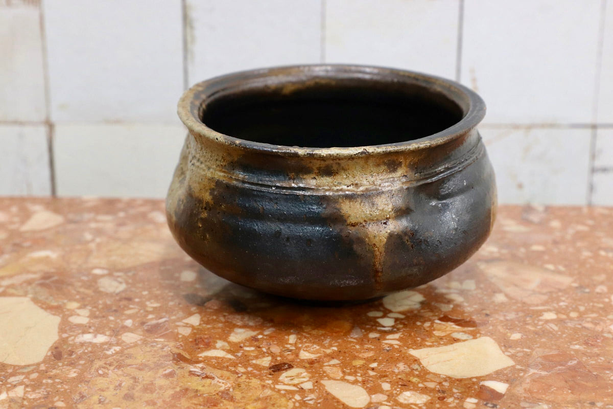 GMJH344C○備前焼 黒備前 茶碗 在銘 窯変 焼締め 茶道具 抹茶碗 茶器 古陶磁 古美術 民藝