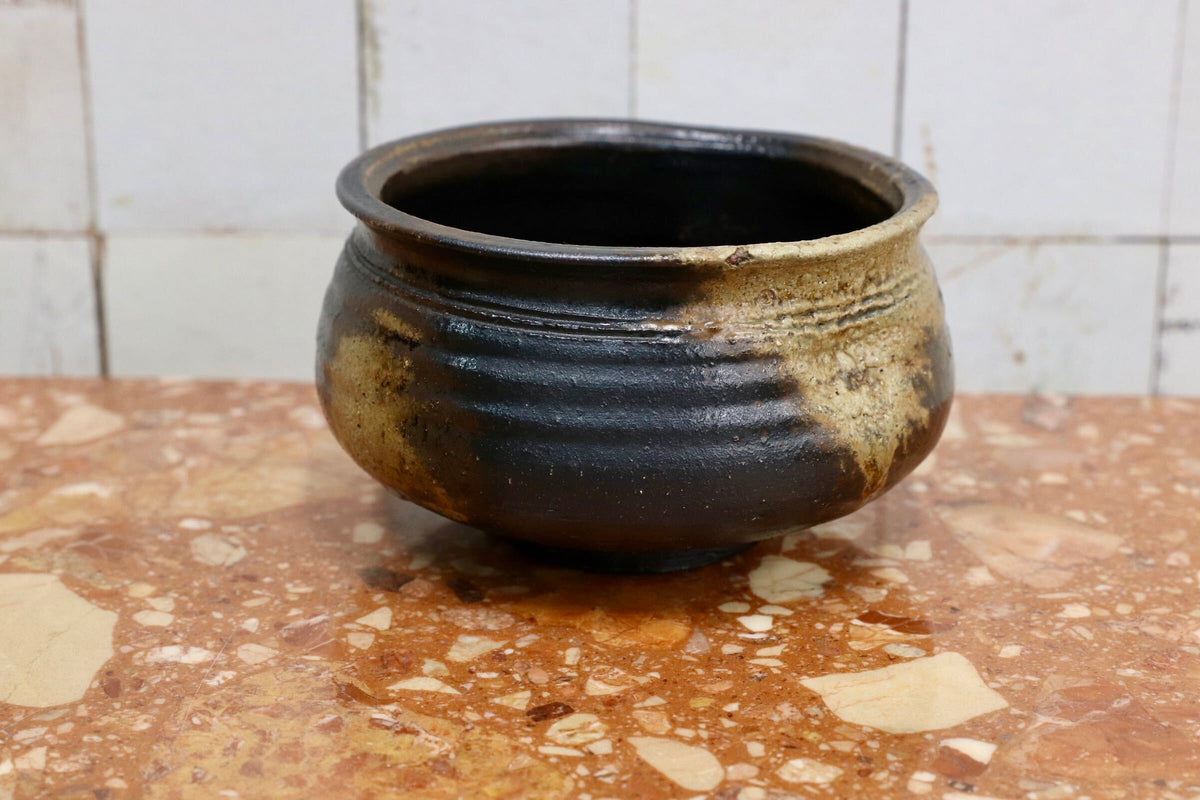 GMJH344C○備前焼 黒備前 茶碗 在銘 窯変 焼締め 茶道具 抹茶碗 茶器 古陶磁 古美術 民藝