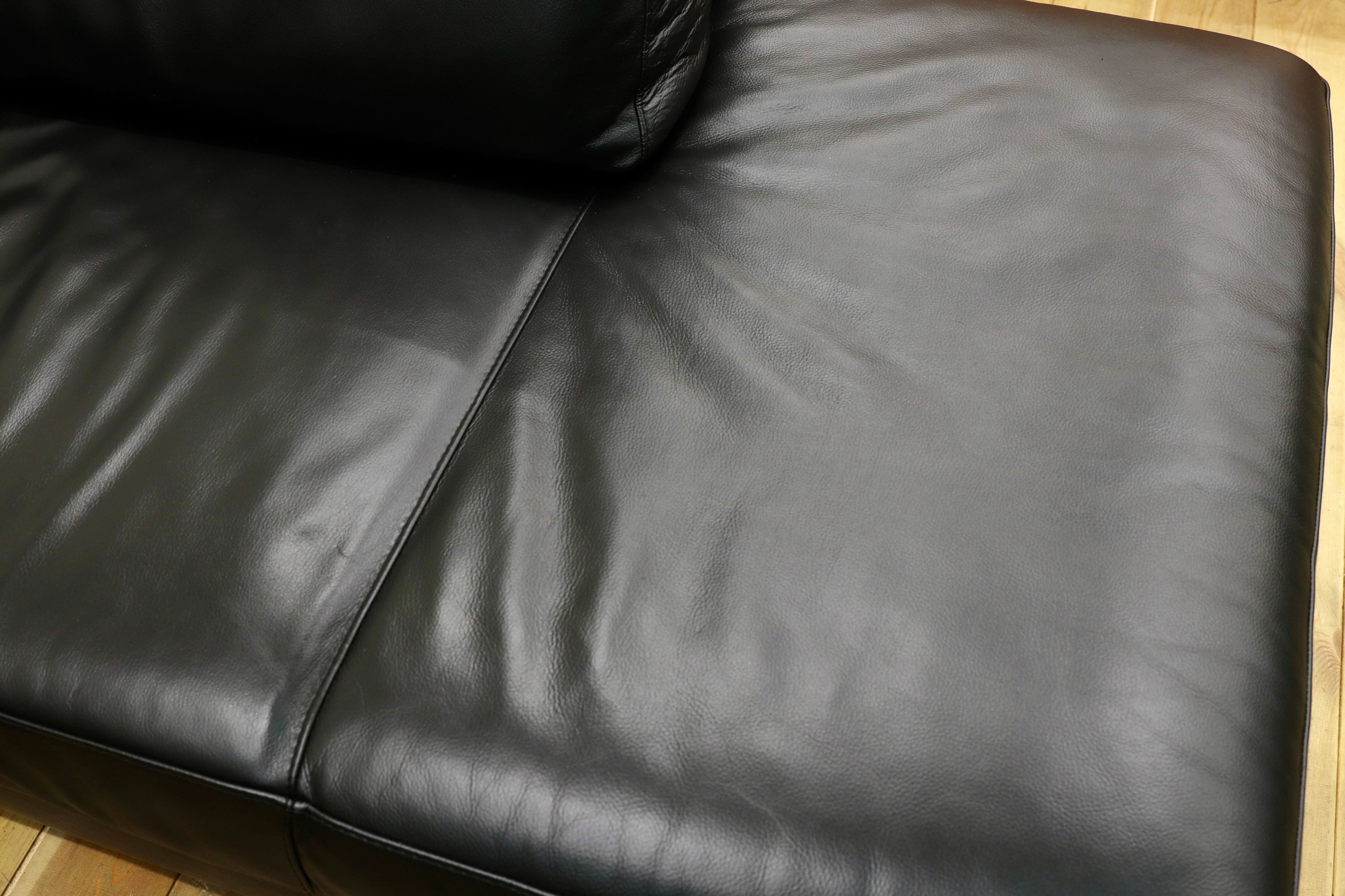 GMIH285○italsofa / イタルソファ 黒 本革 レザー イタリアモダン カウチソファ コーナーソファ ナツッジ スタイリッシュモダン