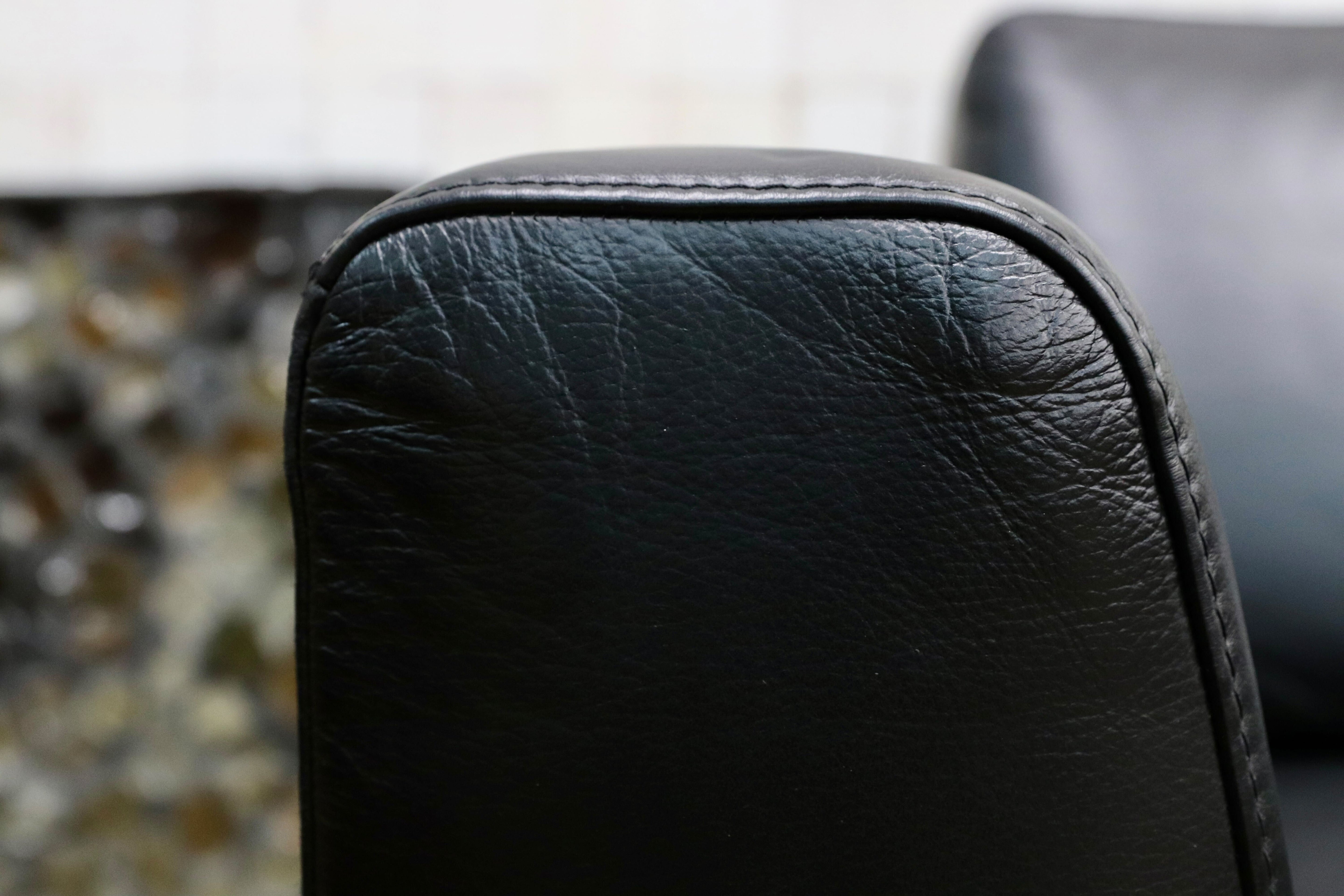 GMIH285○italsofa / イタルソファ 黒 本革 レザー イタリアモダン カウチソファ コーナーソファ ナツッジ スタイリッシュモダン