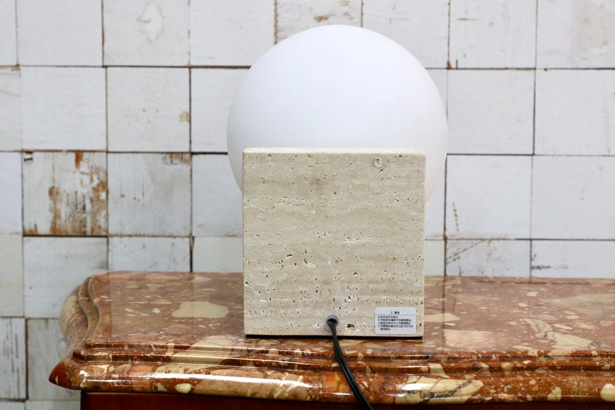 GMJN60○Asheville Decor / アシュビルデコ HT3265TR テーブルスタンド テーブルランプ トラバーチン オパールガラス 定価約7.5万円 展示品