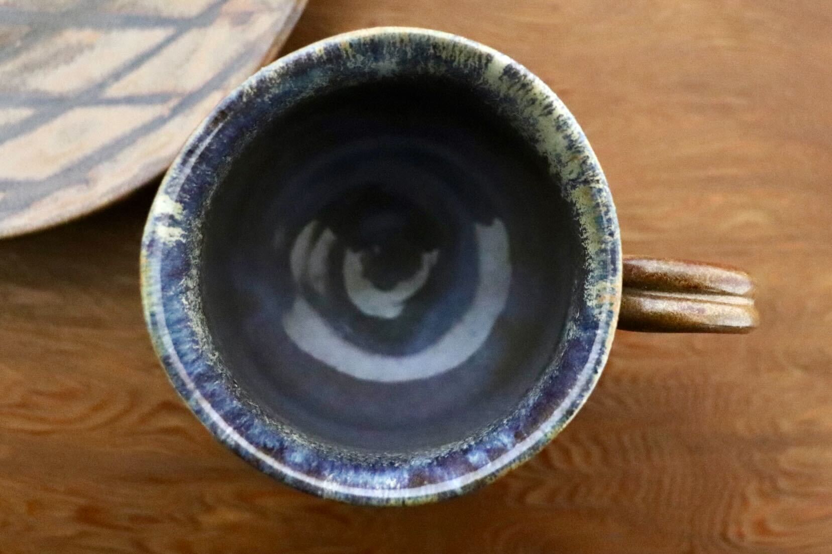 GMIO439A○千代市陶房 清水千代市 丹波焼 コーヒー碗皿 伝統工芸