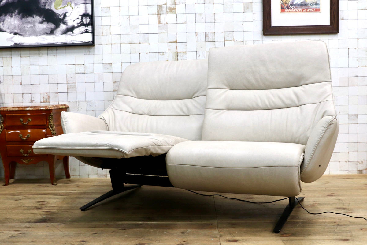 GMJK434○himolla / ヒモラ LALO ラロ 電動リクライニングソファ 2人掛け 総本革 ロングライフ ドイツ製 IDC大塚家具 定価約95万円
