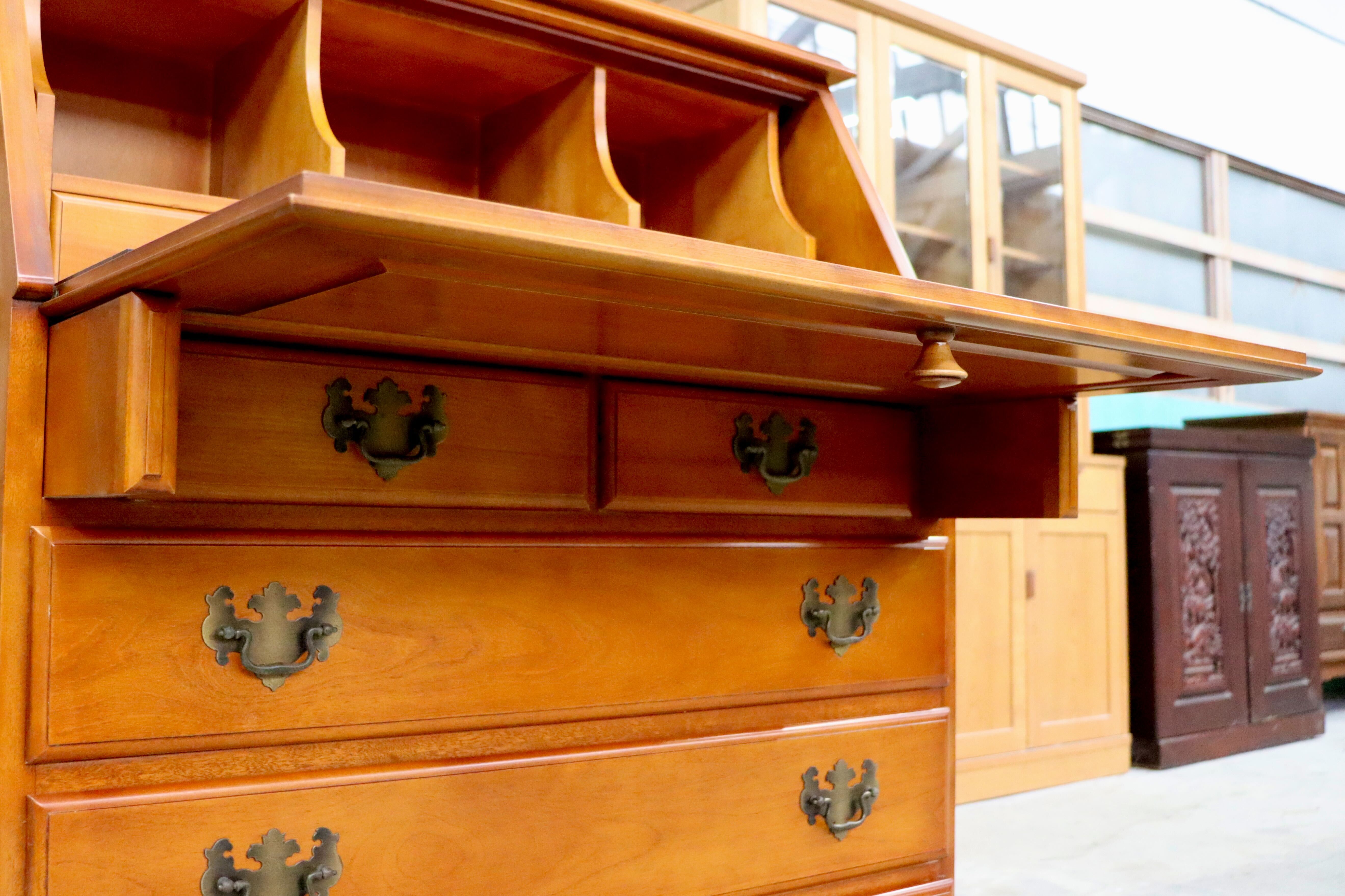 GMIK744○横浜ダニエル / Daniel ライティングビューロー 学習机 書斎机 勉強机 樺桜 アーリーアメリカン クラシック 定価約46万