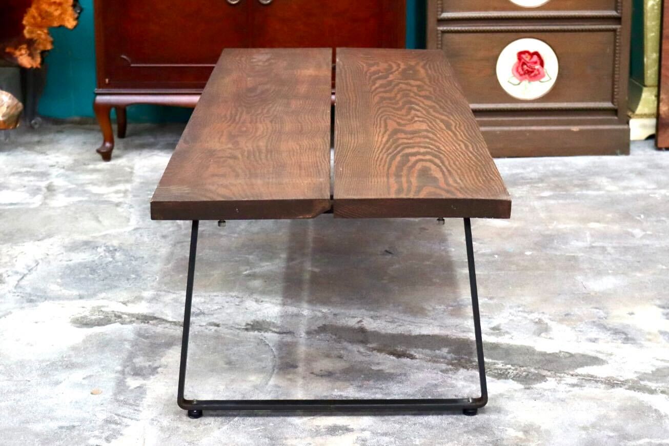 GMIH427C○センターテーブル 長椅子 ベンチ チェア 花台 机 ローテーブル 無垢材 インダストリアル ヴィンテージ