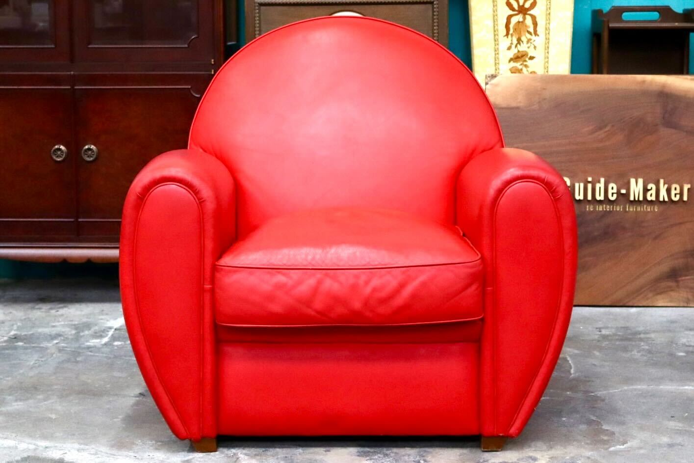 GMIS523○Bernard Massot Vanity Fair ヴァニティフェア ラウンジチェア 1人掛けソファ 本革 フランス リプロダクト 検)ポルトローナフラウ