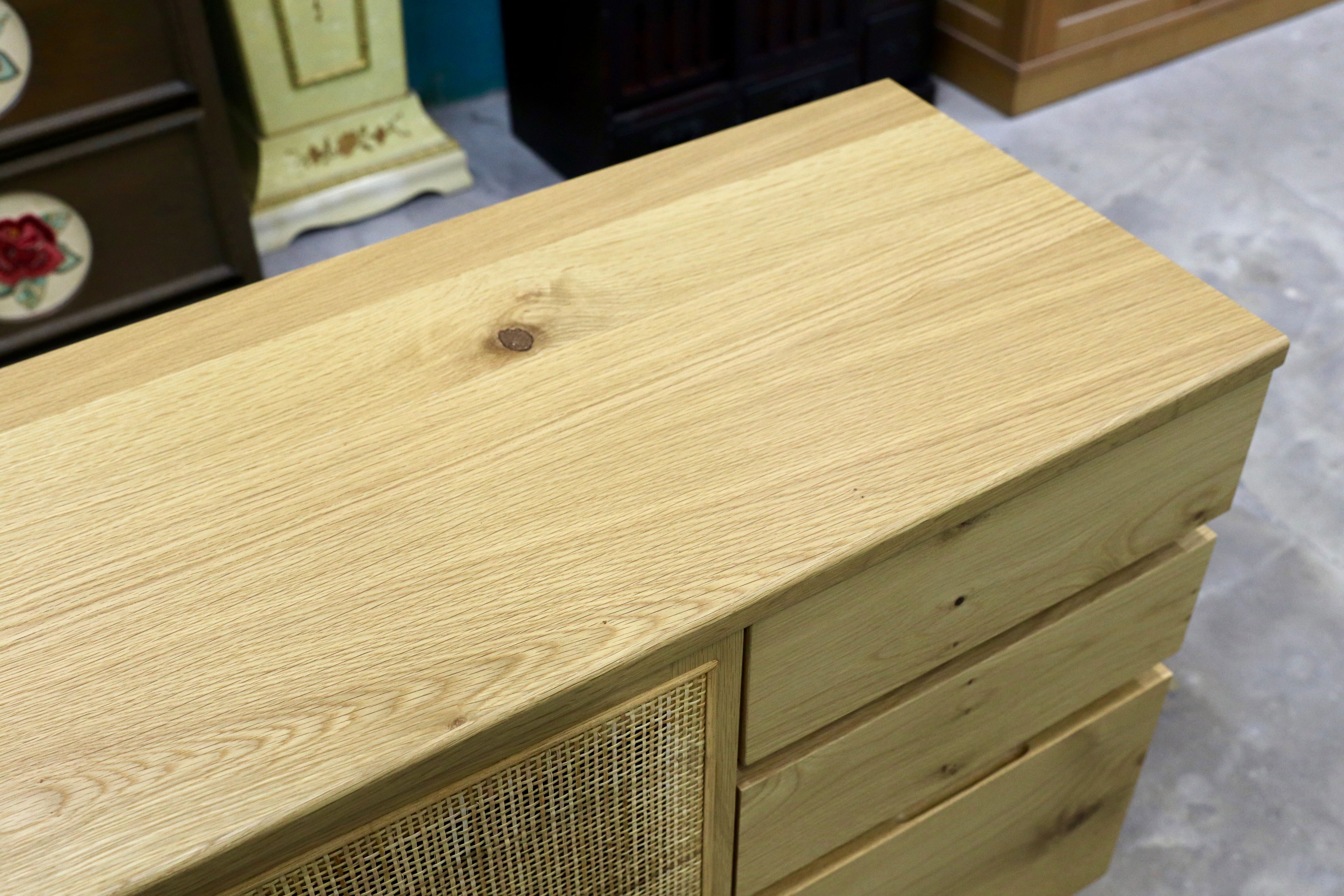 GMIK605○unico / ウニコ REVE(リヴェ) キャビネット サイドボード リビングボード オーク材 定価約9.1万 モデルルーム展示品