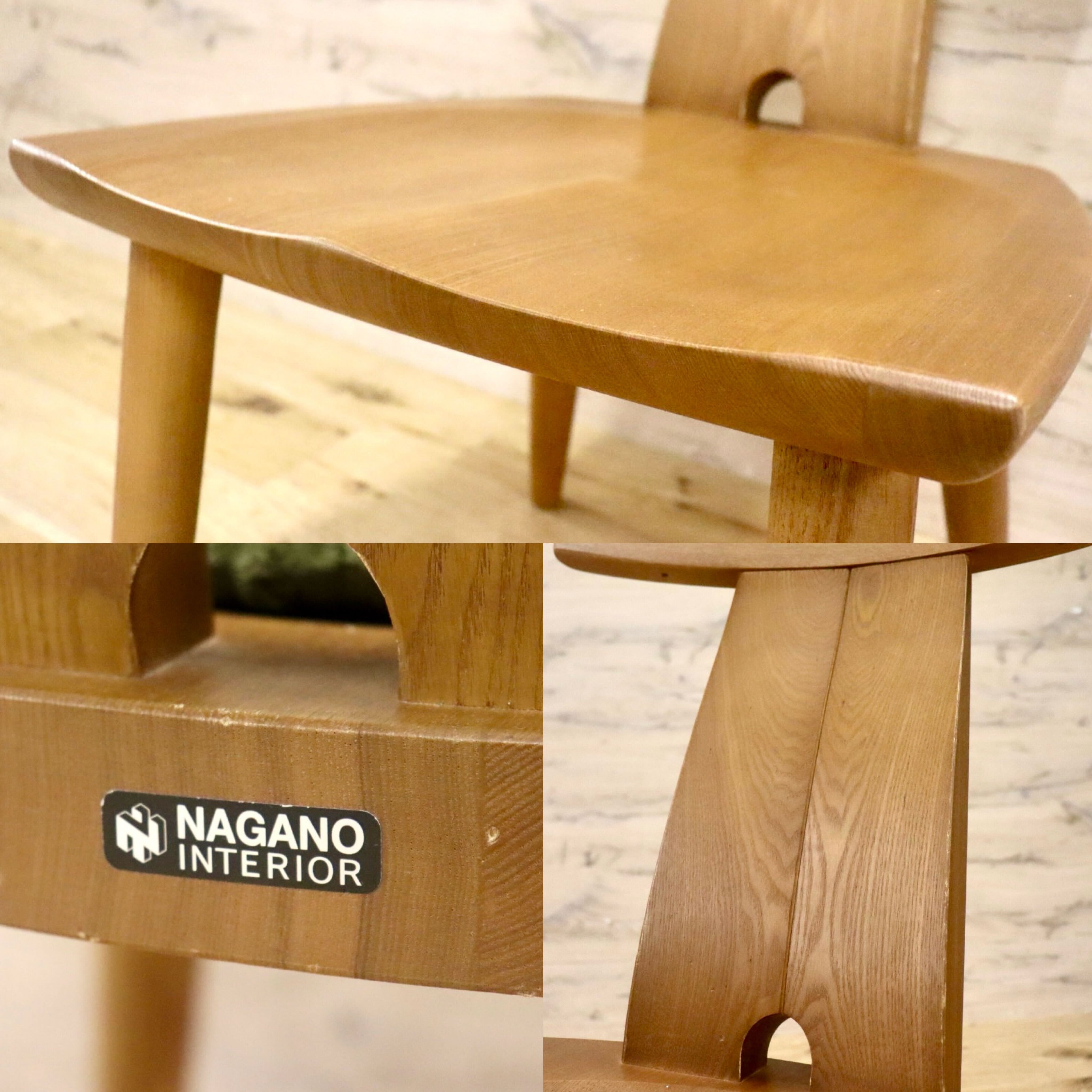 GMJK99B○NAGANO INTERIOR / ナガノインテリア ダイニングチェア 食卓椅子 座クッション付 タモ材 北欧スタイル ナチュラル モダン