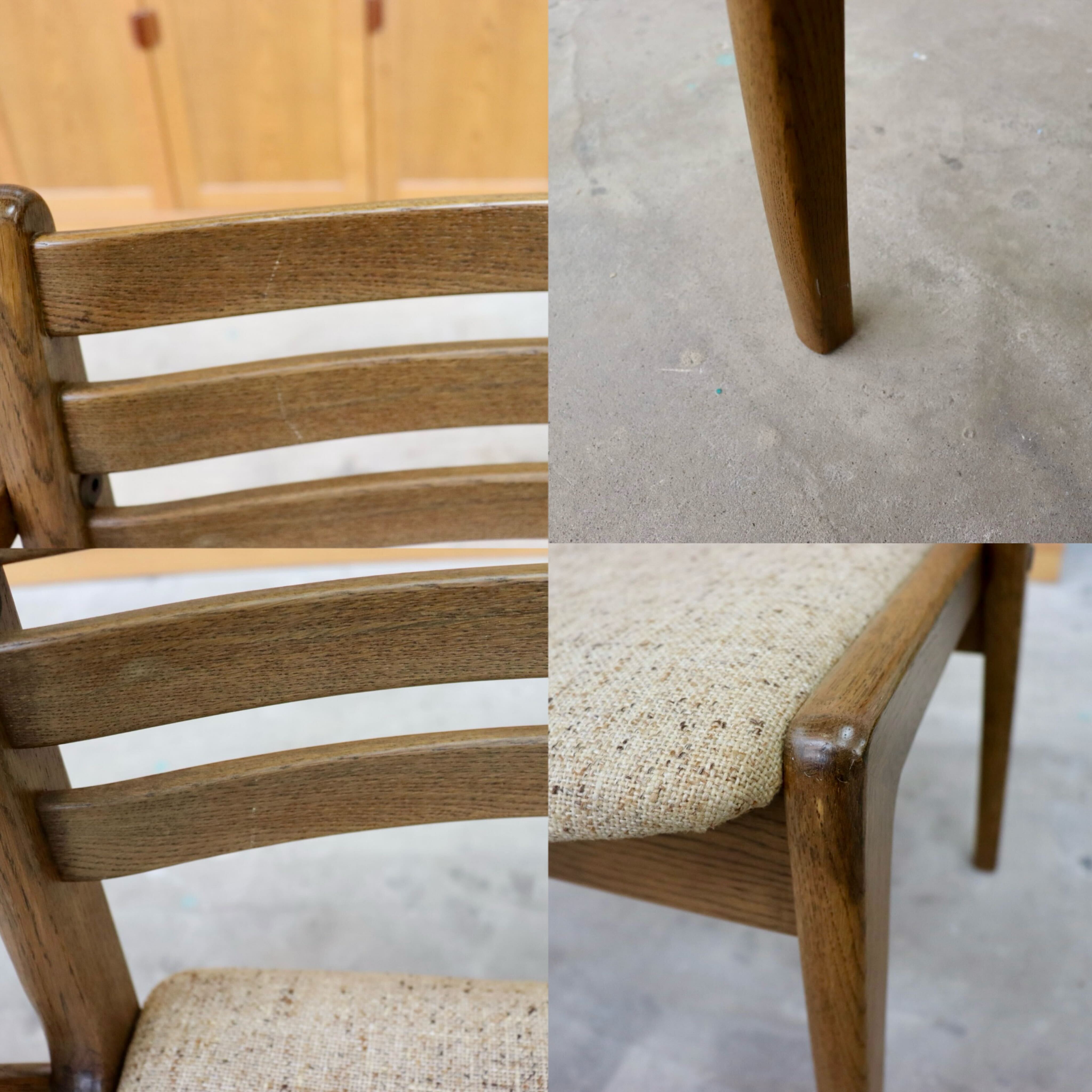 GMIH77D○昭和レトロ 北欧スタイル ヴィンテージ ダイニングチェア サイドチェア 椅子 楢材 レトロ