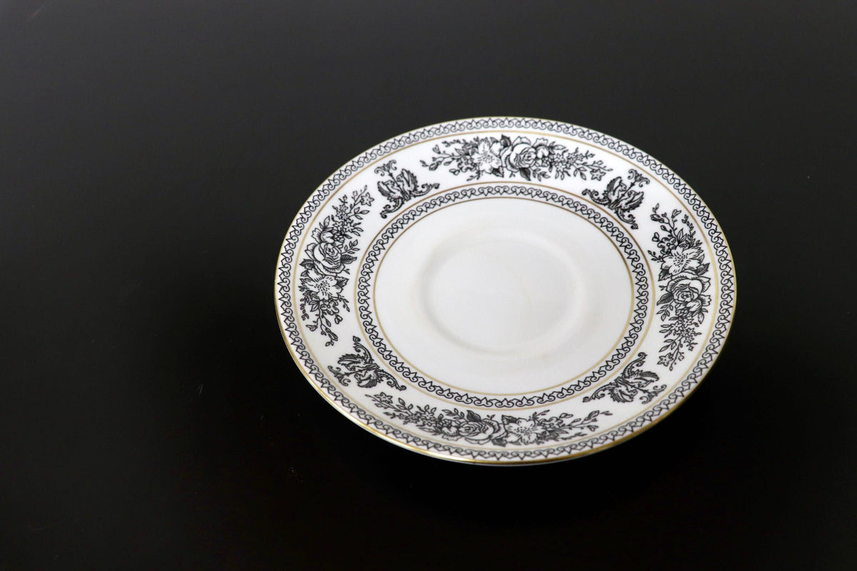 GMJH332AS◯WEDGWOOD / ウェッジウッド COLUMBIA BLACK コロンビアブラック 黒壺 プレート ソーサー ヴィンテージ 廃盤 稀少