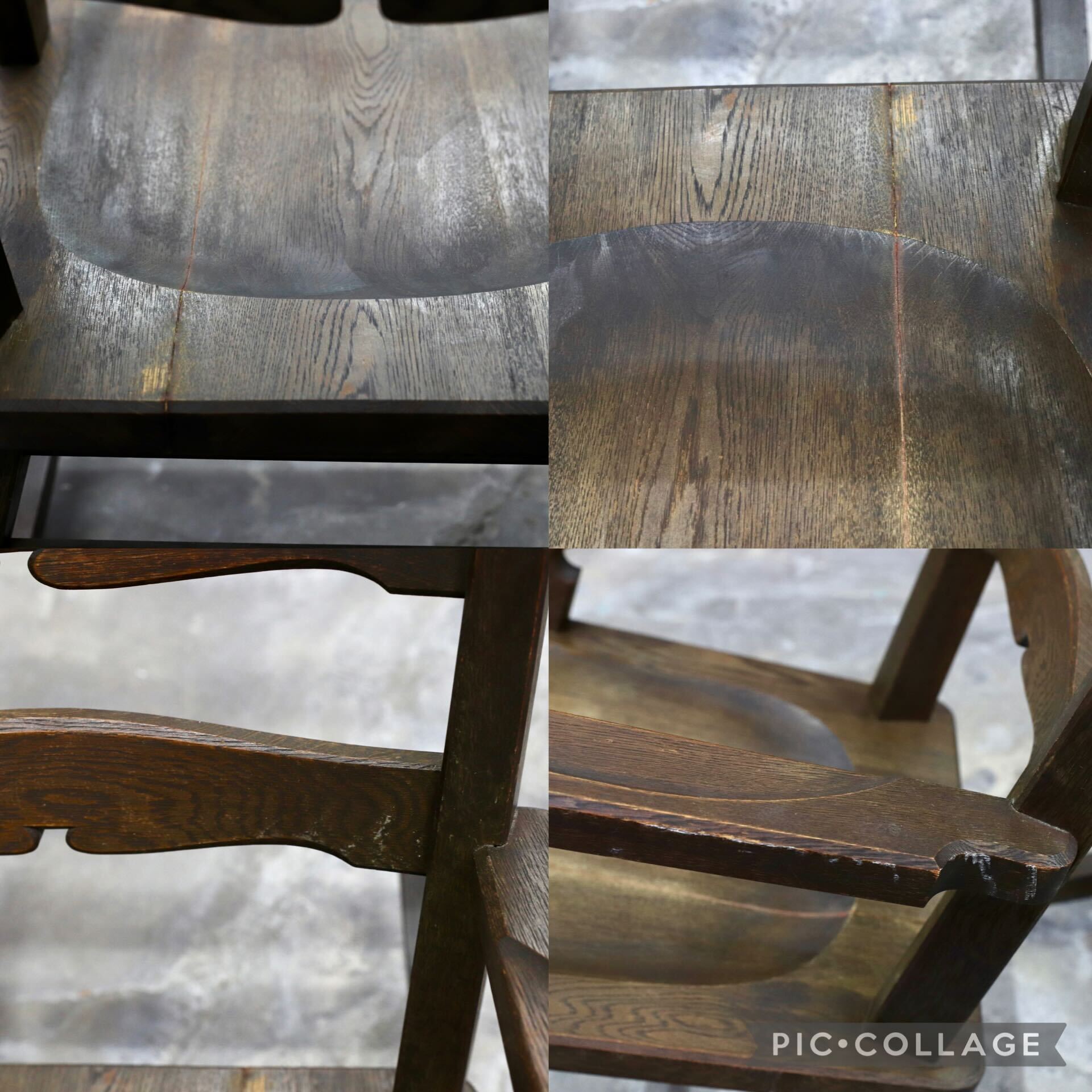 GMIK464○神戸洋家具 永田良介商店 ラダー型ロッキングチェア 揺り椅子 楢材 アームチェア 椅子 ヴィンテージ 稀少