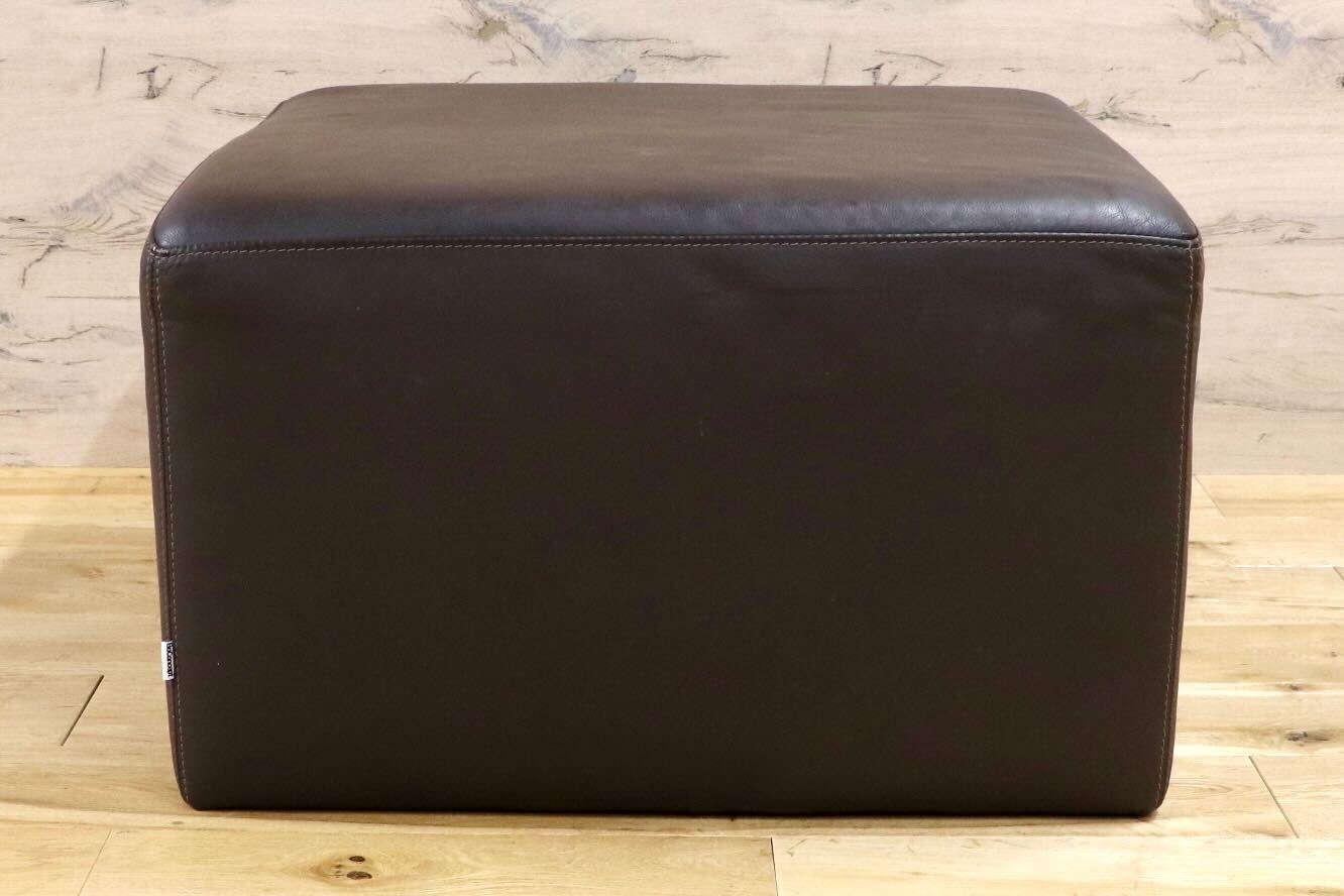 GMIK871○ BoConcept / ボーコンセプト スツール オットマン 北欧家具 デンマーク ソファ 本革 キューブソファ レザー ブロックソファ