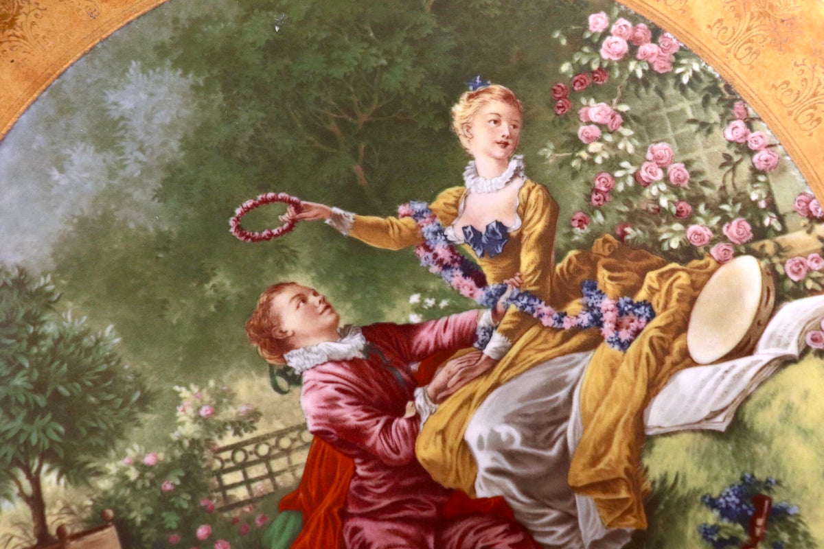 GMJH332AT○Seltmann Weiden / ゼルトマン・ヴァイデン Fragonard フラゴナール インシジオーネ・オーロ 飾り皿 プレート ドイツ製 西洋
